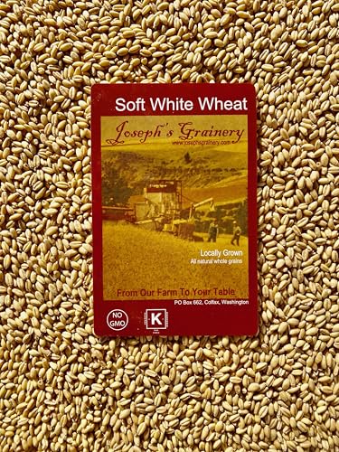 Soft White Wheat 15 Lbs, Joseph's Grainery Wheat Berries, All Natural, Non-GMO, Kosher Certified