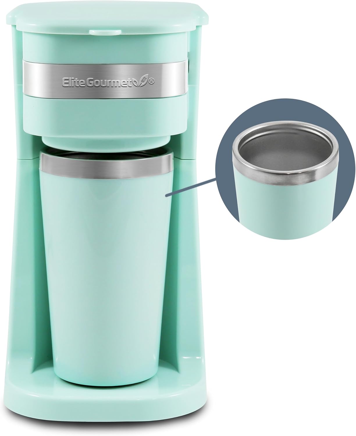 Elite Gourmet EHC111A Personal Single-Serve Compact Coffee Maker, Black