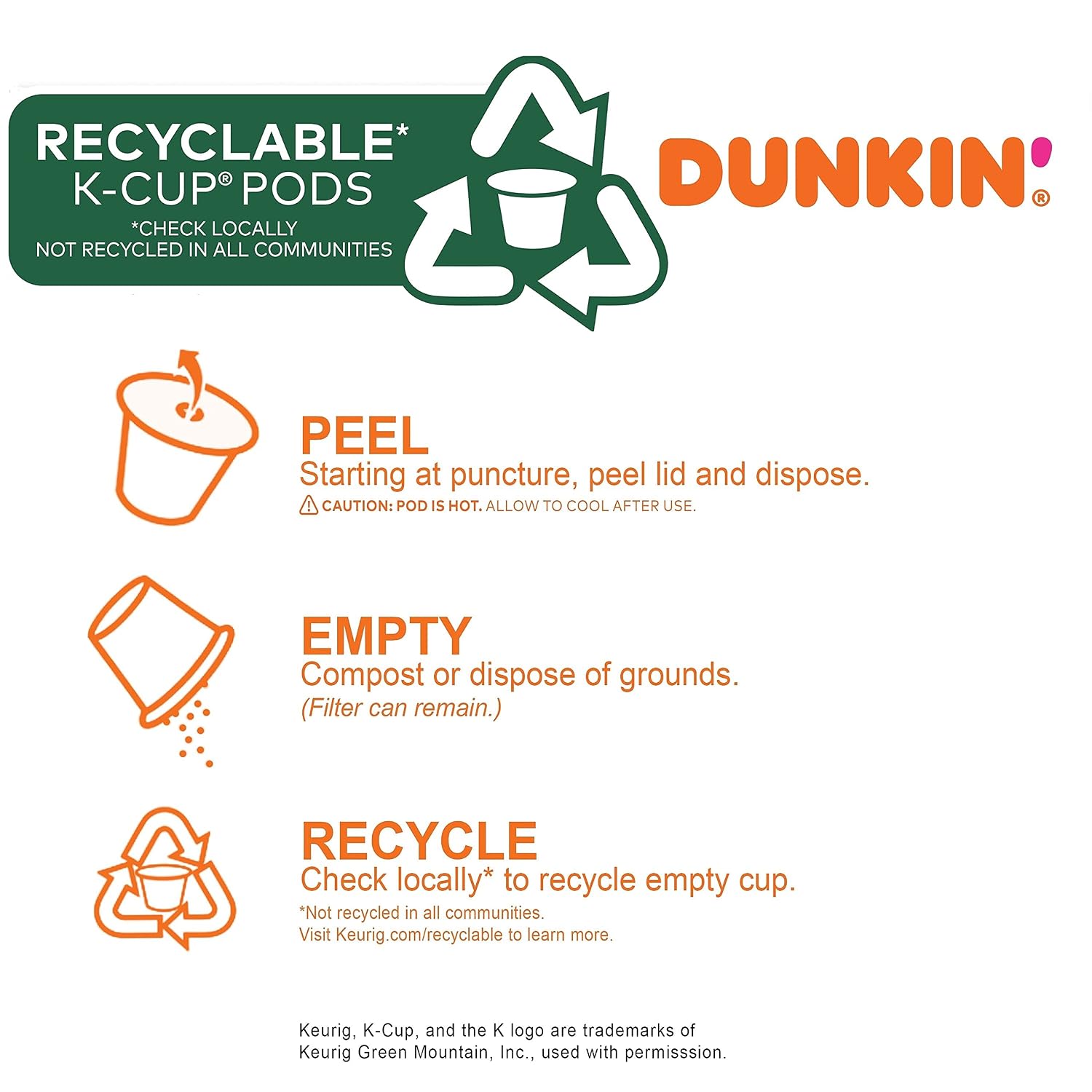 Dunkin Donuts Original Flavor Coffee K-Cups For Keurig K Cup Brewers (16 Count)