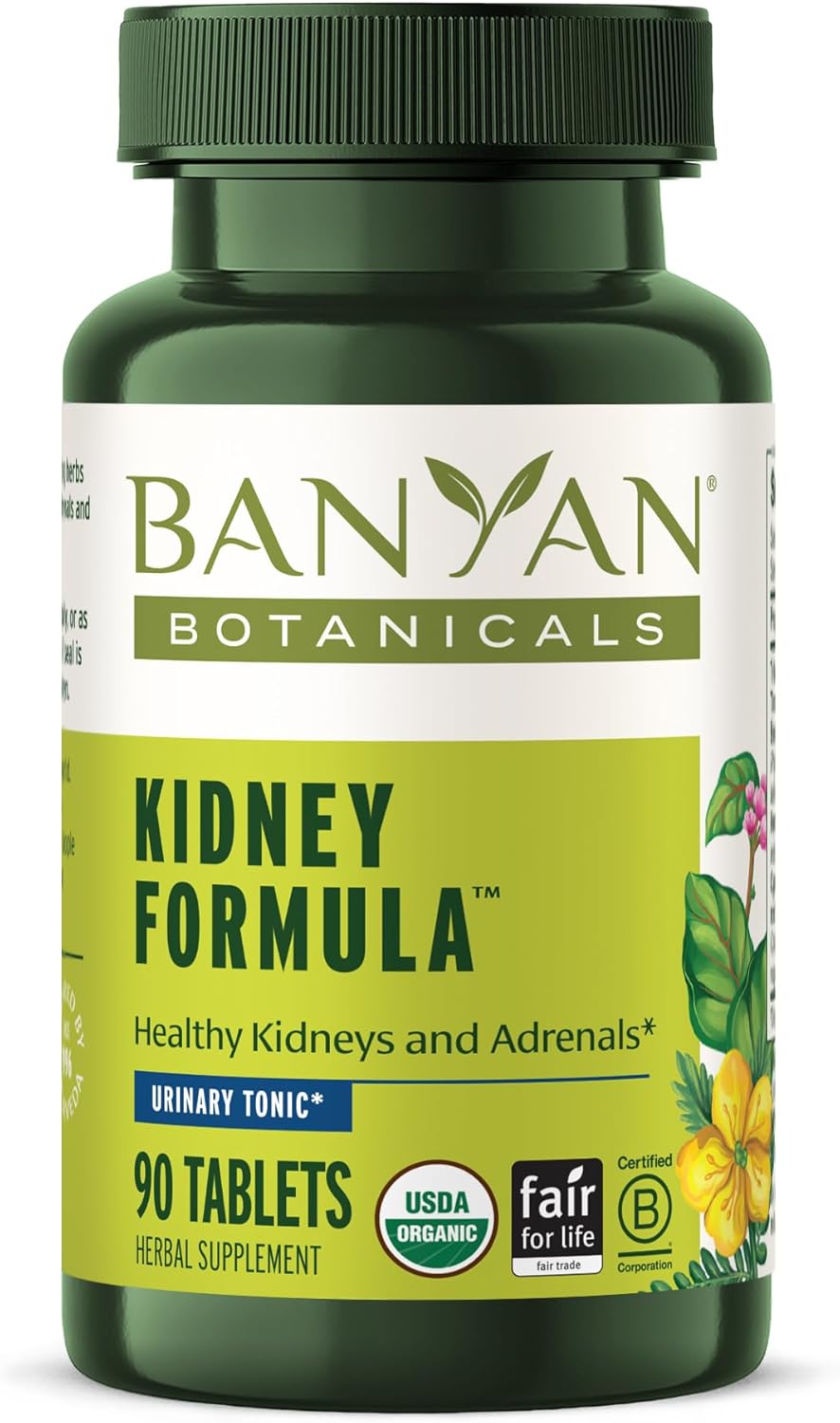 Banyan Botanicals Organic Kidney Formula–Urinary Tract Support & Detox Supplement–Gokshura & Punarnava for Fluid Balance & Systemic
