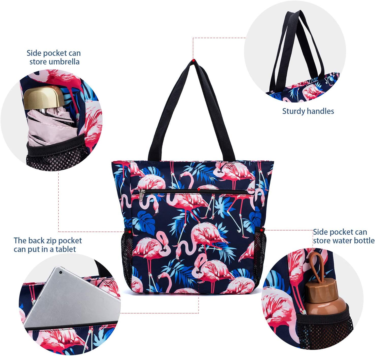 ETidy Large Capacity Foldable Tote Bag With Zipper