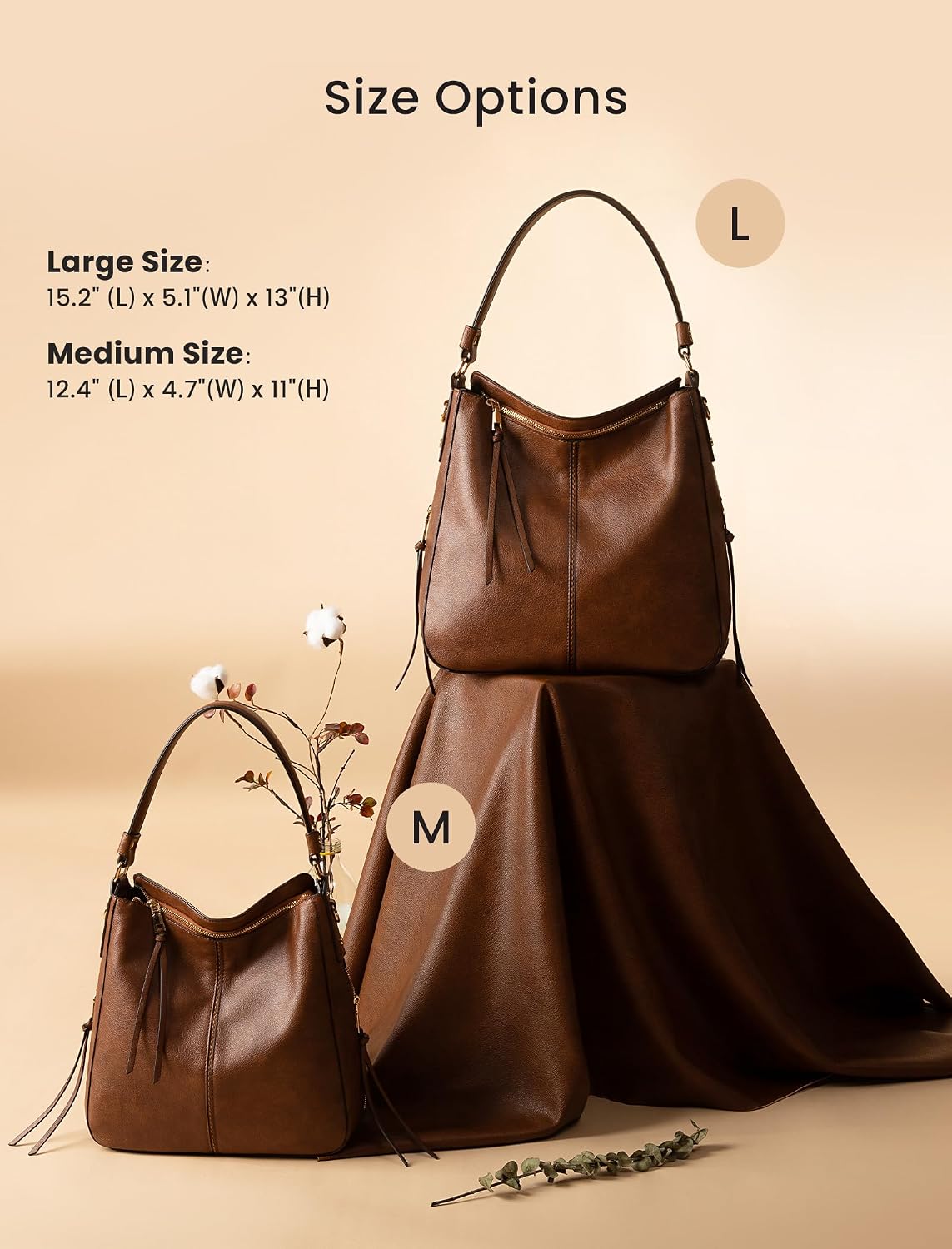 Hobo Crossbody Bag for Women, Designer Shoulder Purse Handbags
