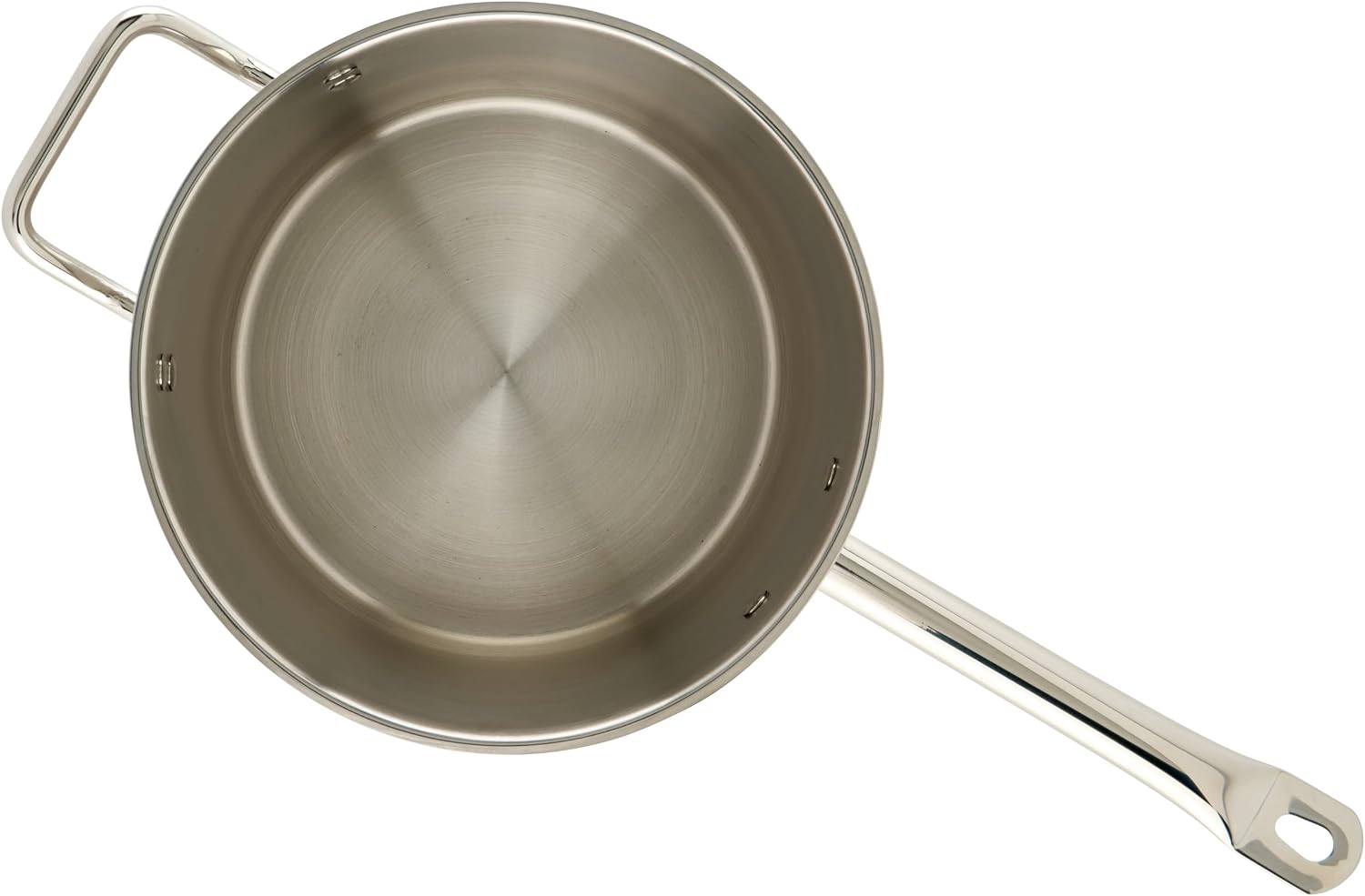 Winco 4 1/2 qt Heavy-Duty 4.5 qt Stainless Steel Sauce Pan with Cover | Even heat distribution, Secure riveted handle, Great for Cooking, Food Preparation and Restaurant Kitchens