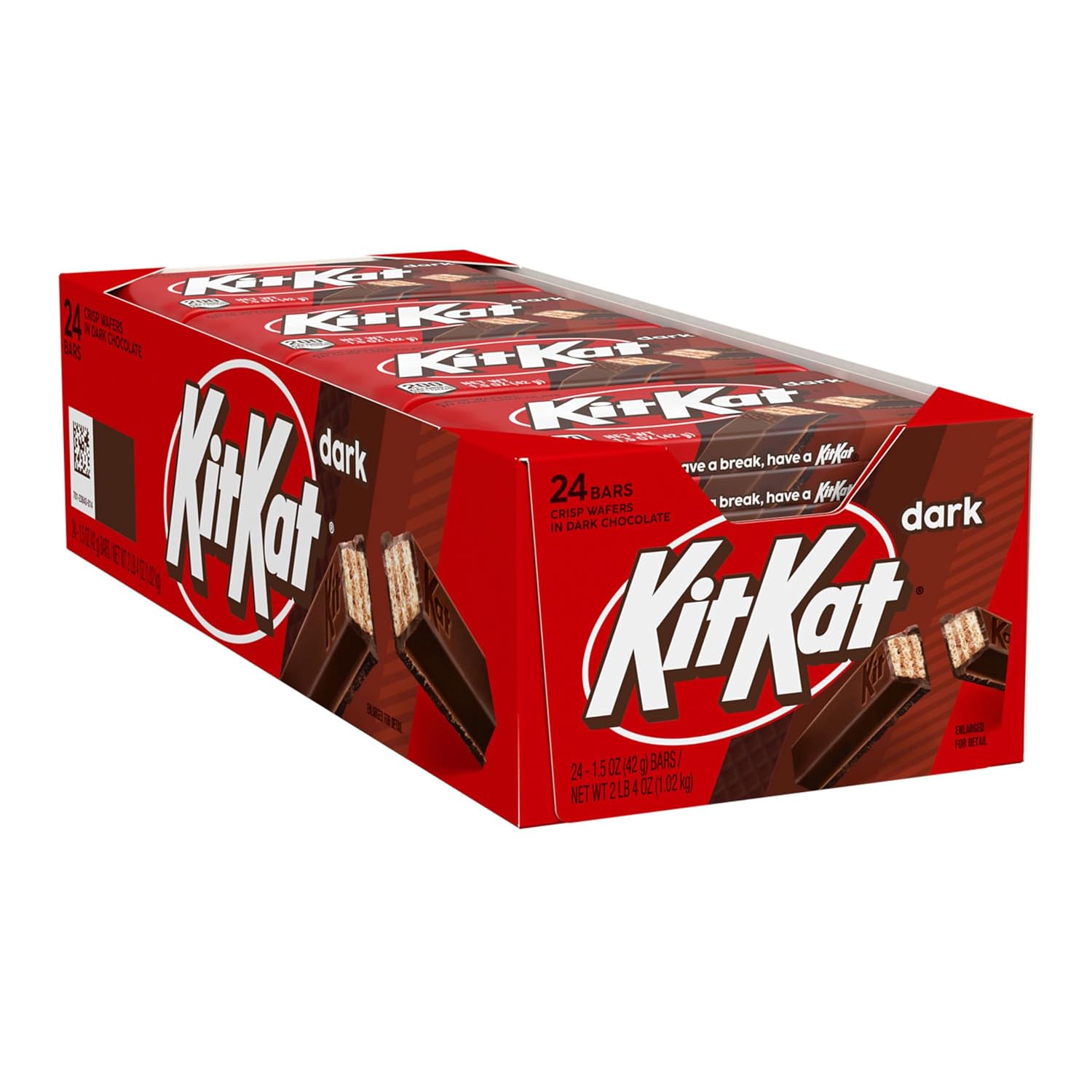 KIT KAT Dark Chocolate Wafer Candy Bars, 1.5 oz (24 Count)
