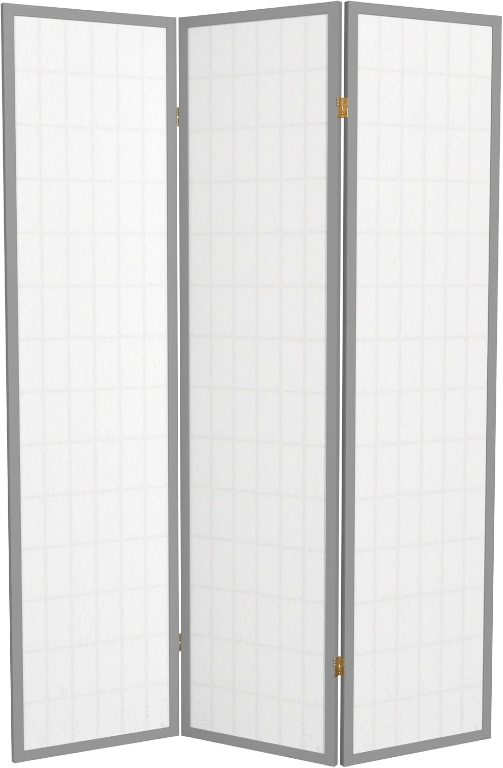 Red Lantern 6 ft. Tall Window Pane Shoji Screen - Walnut - 5 Panels