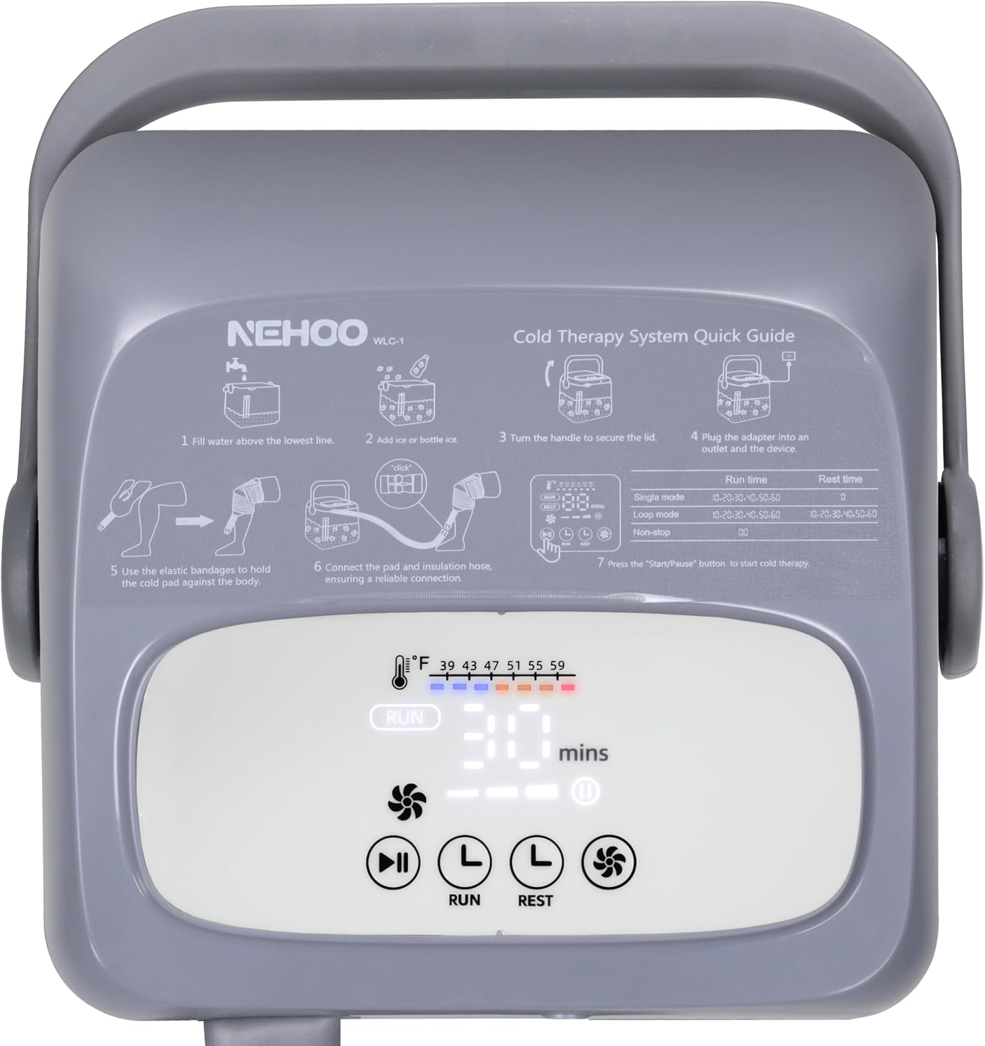NEHOO Cold Therapy Ice Machine, Pain Relief for Post-Surgery Recovery, Programmable Compression Cryotherapy, Universal Pad for Knee, Shoulder, Ankle