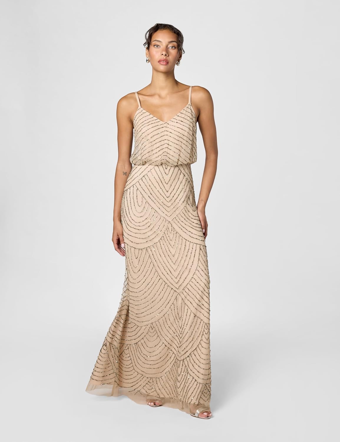 Adrianna Papell Women's Long Blouson Dress