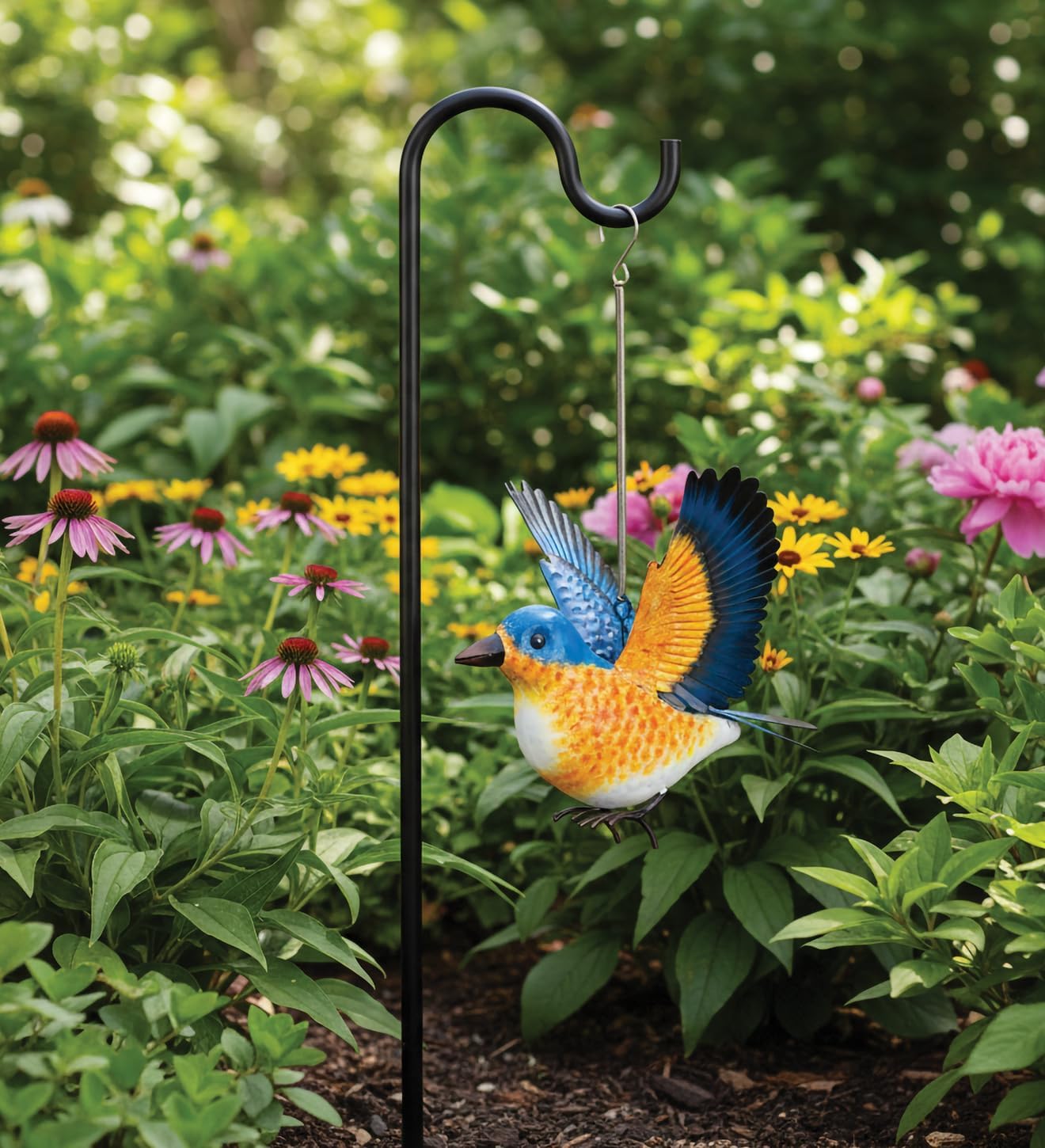 Regal Art & Gift Bird Bouncie, Hand-Painted Metal Spring Garden Decor