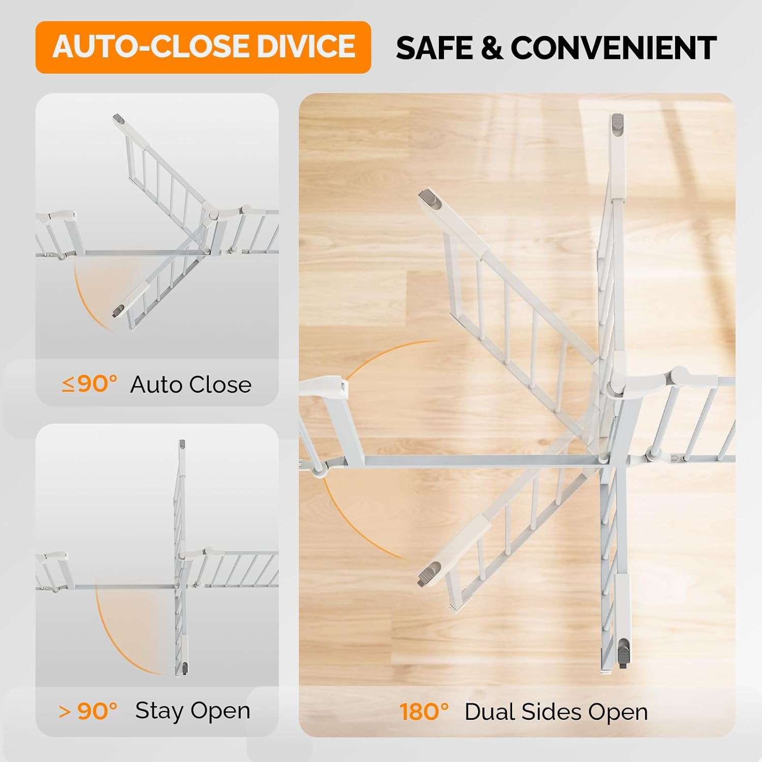 Bonnlo 134 Inches Wide Configurable Baby Gate, Fireplace Safety Fence/Guard, Adjustable 5-Panel Metal Play Yard for Toddler/Pet/Dog, Christmas Tree Fence, Includes 4 Pack of Wall Mounts, Black