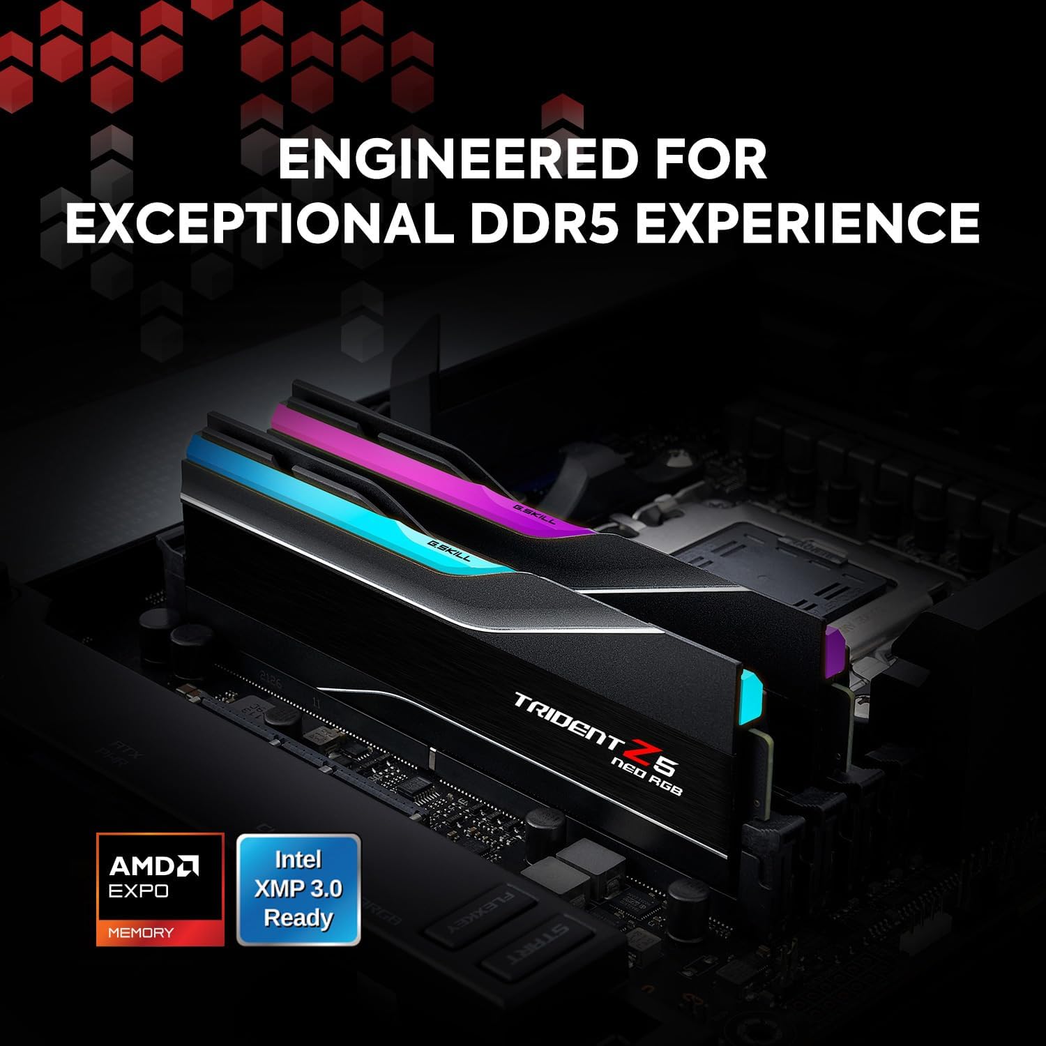 G.SKILL Trident Z5 Neo RGB Series DDR5 RAM (AMD EXPO & Intel XMP 3.0) 32GB (2x16GB) 6000MT/s CL36-36-36-96 1.35V Desktop Computer Memory U-DIMM