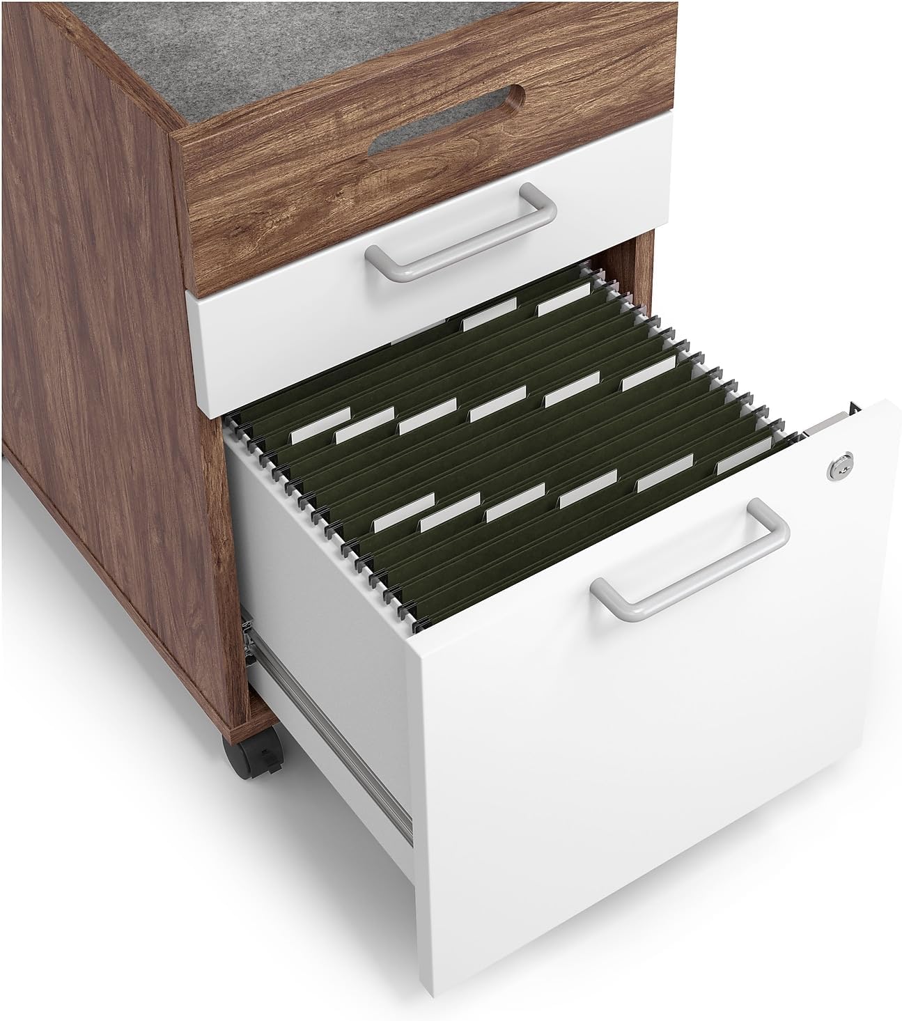 Union & Scale Staples Essentials 3-Drawer Vertical File Cabinet, Letter & Legal Size Documents, Lockable & Mobile, 21.3" D x 15.6" W x 24.3" H, Natural