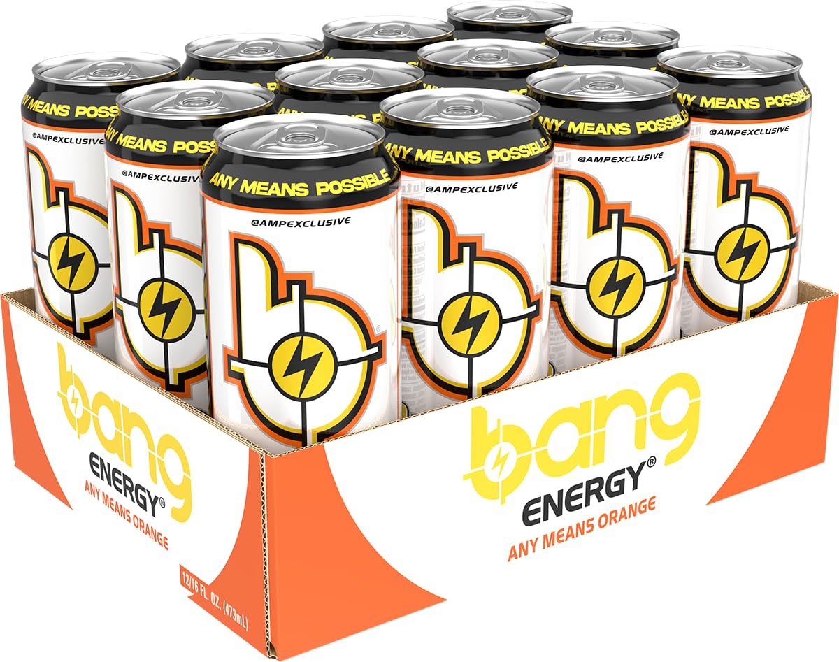 Bang Energy Blue Razz, Sugar-Free Energy Drink, 16-Ounce | Pack of 12