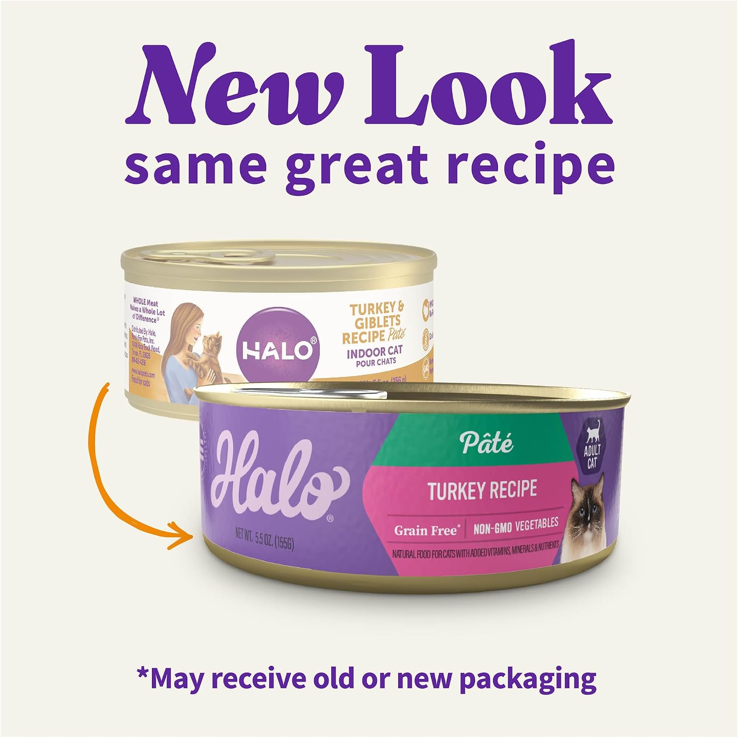 Halo Wet Cat Food Real Chicken Recipe, Grain-Free Wet Pate, Canned Cat Food for Extra Hydration, 5.5 Oz Can (Pack of 12)
