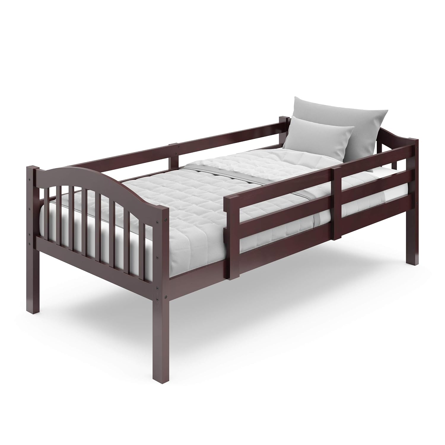 Storkcraft Long Horn Twin-Over-Twin Bunk Bed, White | GREENGUARD Gold Certified, Converts to 2 Individual Twin Beds, Wood Bunk Bed for Kids Bedroom, No Box Spring Required