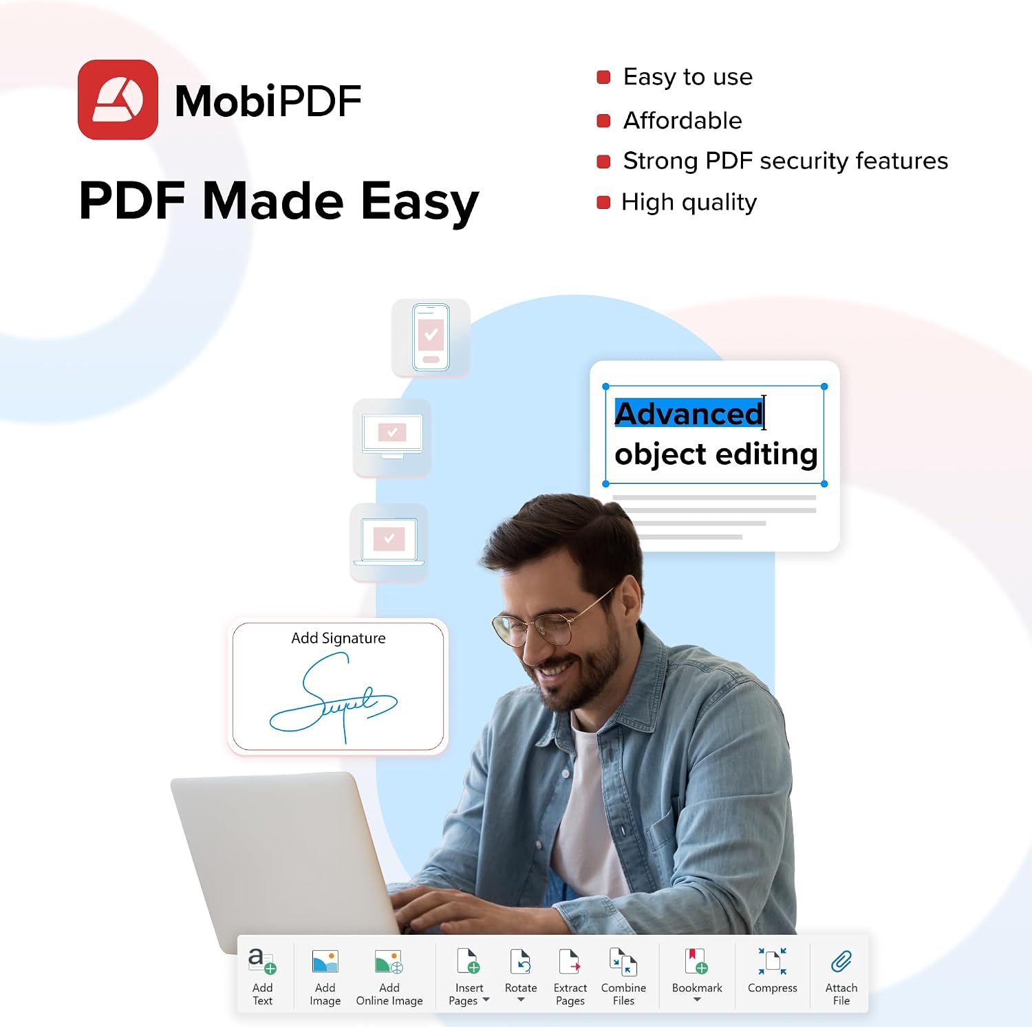 MobiPDF Lifetime - Professional PDF Editor for Windows | Edit, Sign & Convert PDFs | Best Adobe Acrobat Pro Alternative | Lifetime License