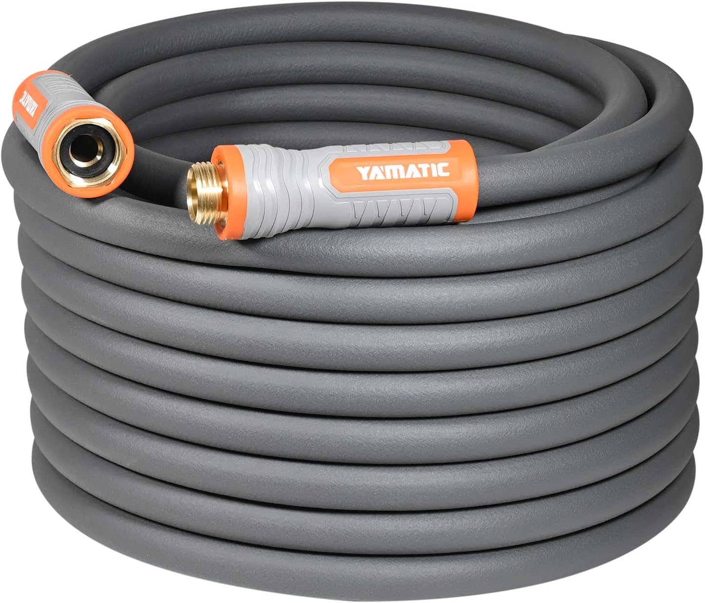 YAMATIC Flexible Garden Hose 5/8" x 50ft, 360° Swivel Handle, Burst 600 PSI