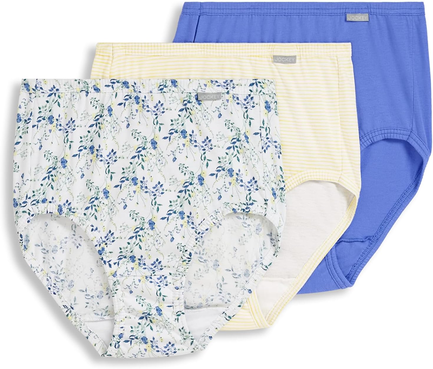 Jockey Women's Underwear 100% Cotton Elance Brief - 3 Pack