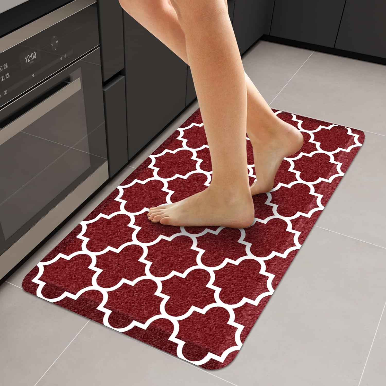 WISELIFE Kitchen Mats and Rugs Cushioned Anti-Fatigue, 17.3"x 60", Grey