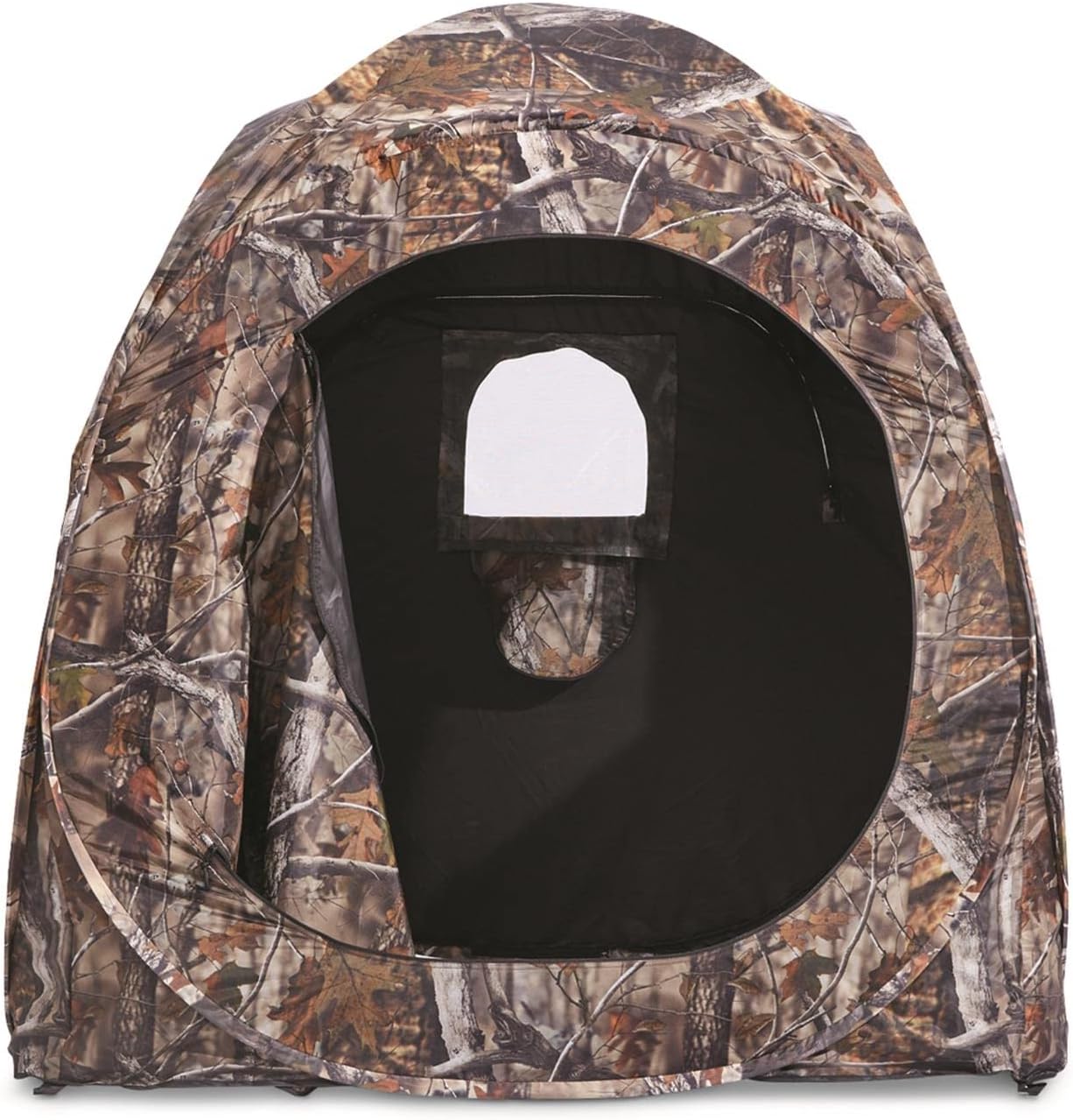Guide Gear HuntRite Deluxe 4-Panel Spring Steel Hunting Blind; 2 Person Ground Tent for Deer and Turkey Season