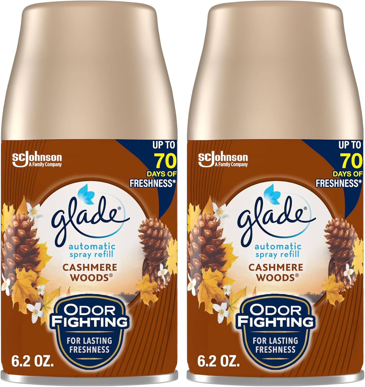 Glade Automatic Spray Air Freshener Refill, Scented Air Freshener for Home and Bathroom, Clean Linen, 6.2 Oz, 2 Count