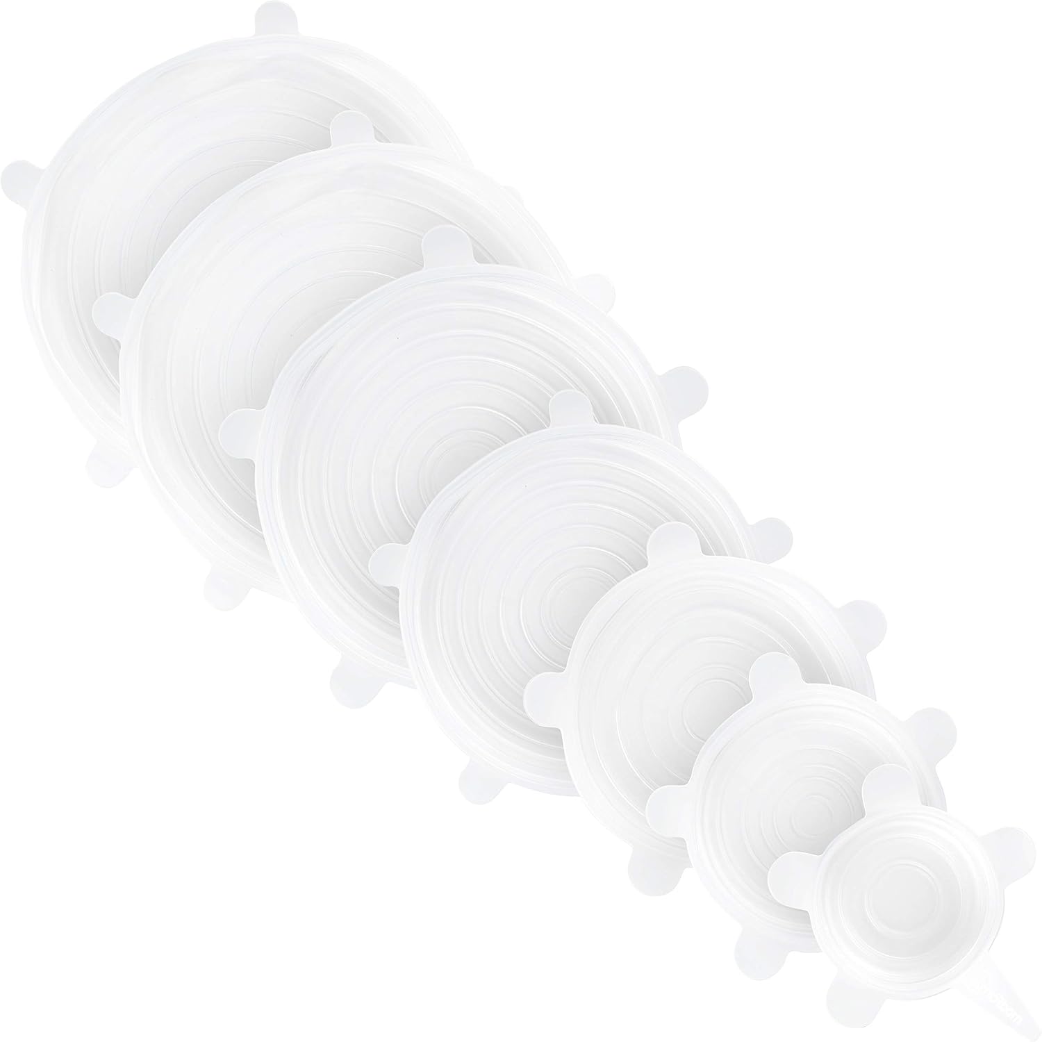 Modfamily Silicone Stretch Lids (7 pack, includes EXCLUSIVE XL SIZE), Reusable