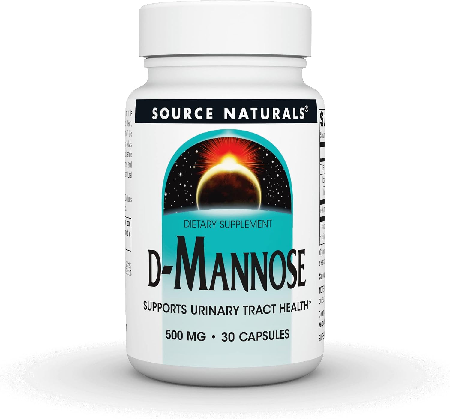 Source Naturals, D-Mannose - 500mg - 30 Capsules | Supports Urinary Tract & Bladder Health