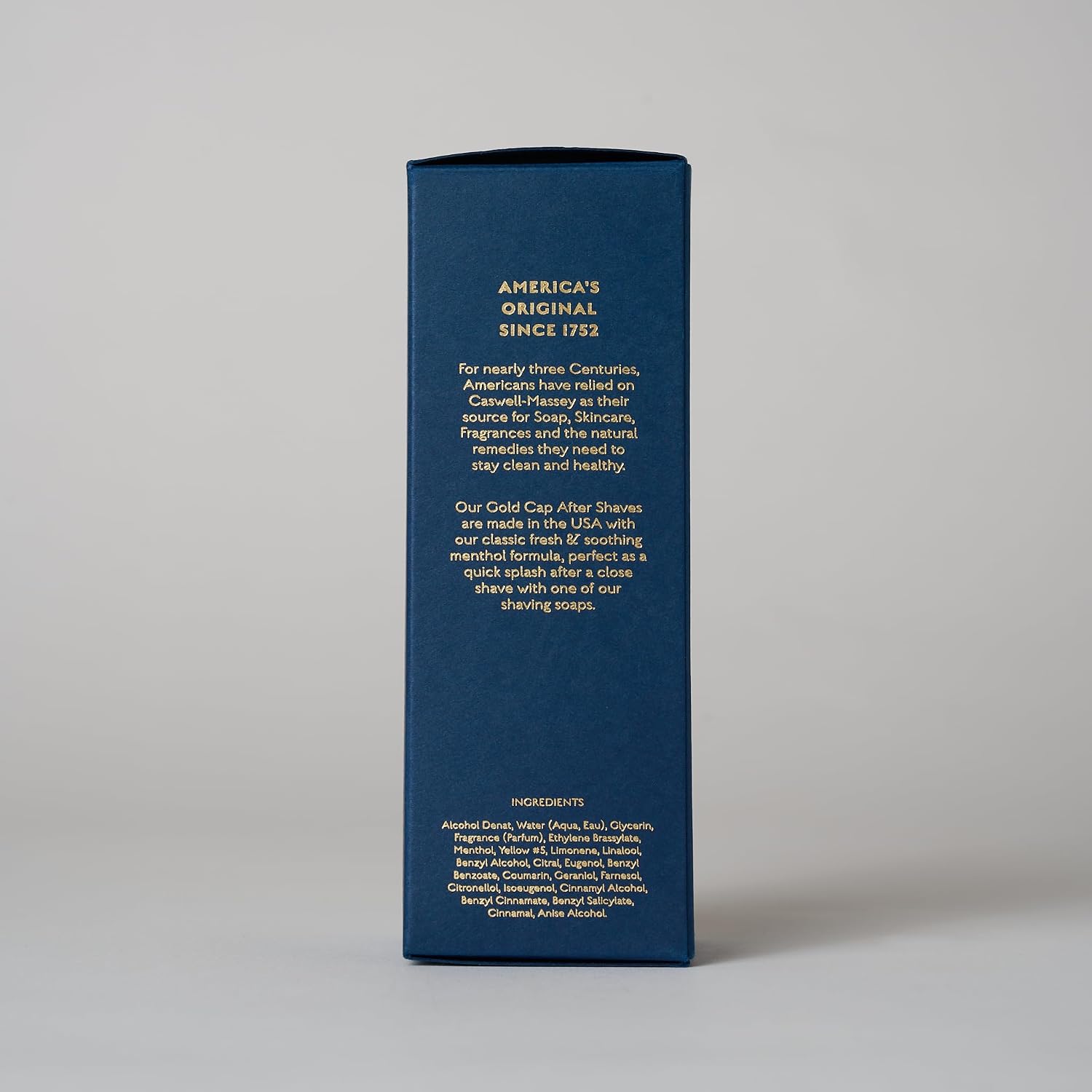 Caswell-Massey Number Six Gold Cap After Shave, Soothing Aftershave with Orange Blossom, Bergamot & Rosemary, 3 Fl Oz