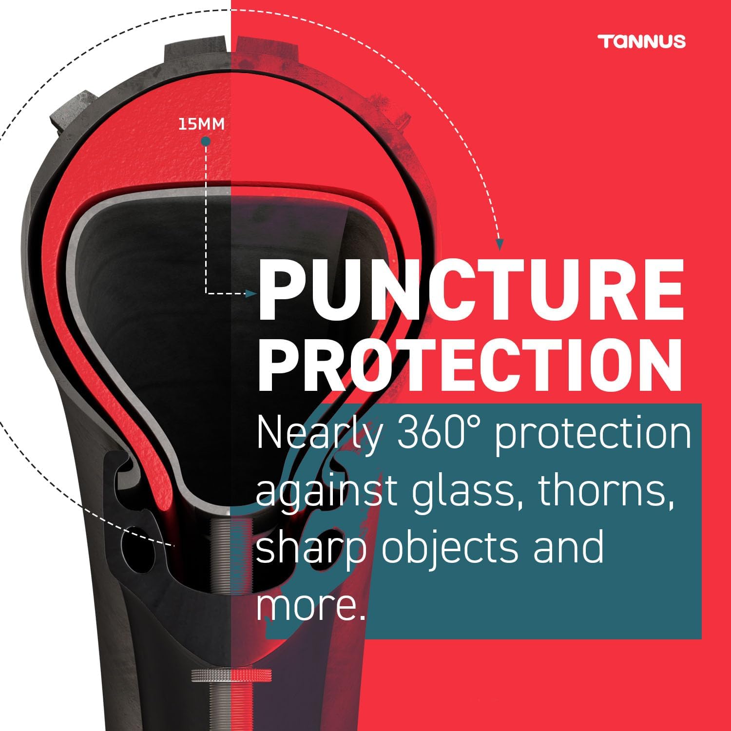 Tannus Armour Tire Insert, Fat Tire Tube, No Flat Bike Tire Liner, Puncture Proof Tube Protector for E-Bikes and MTB