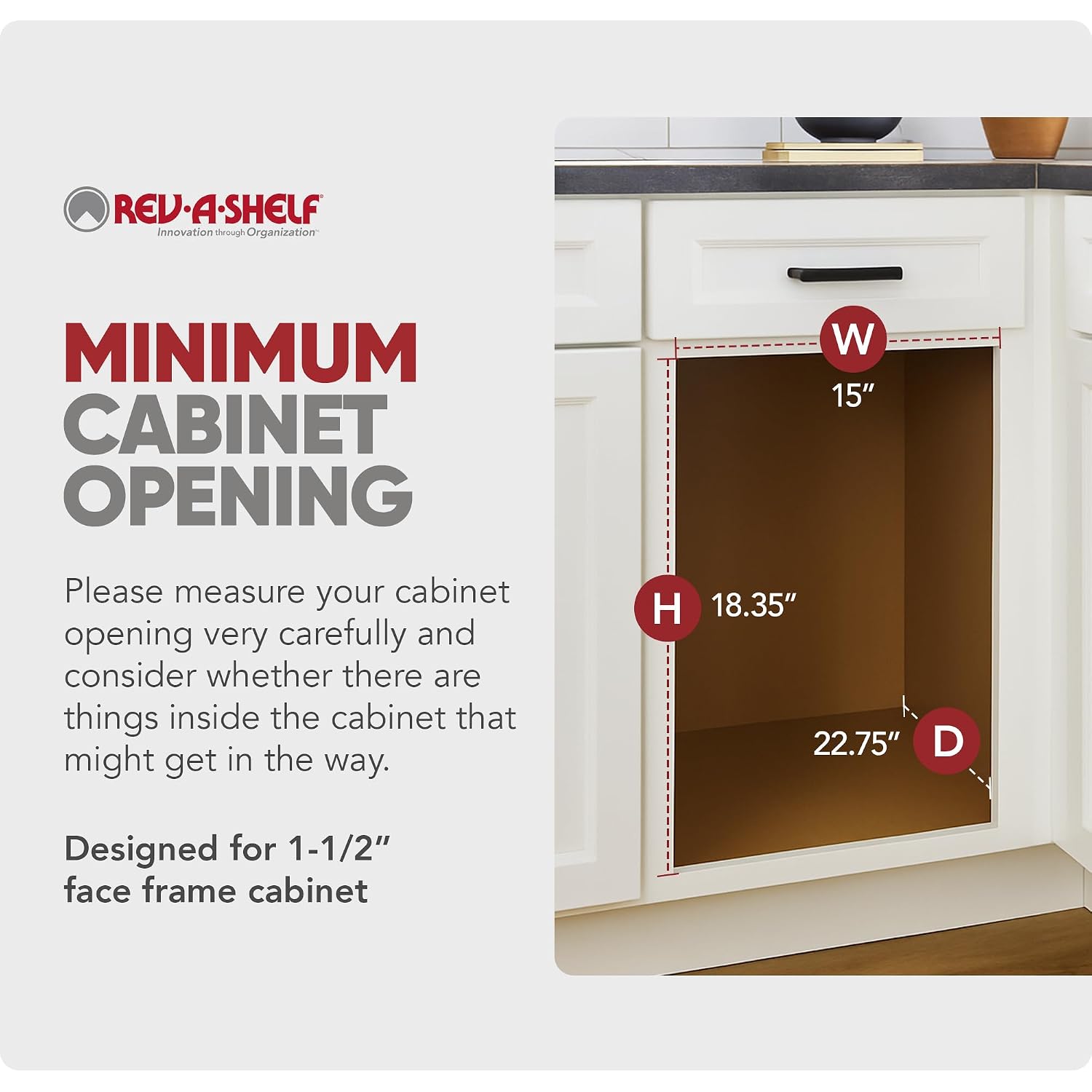 Rev-A-Shelf Top Mount Double Pullout Under Cabinet 50 Quart Kitchen Trash Cans w/Soft-Close for Full Height Cabinet, 150 Pound Rated Full-Extension Slides, 4WCTM-2150BBSCDM-2