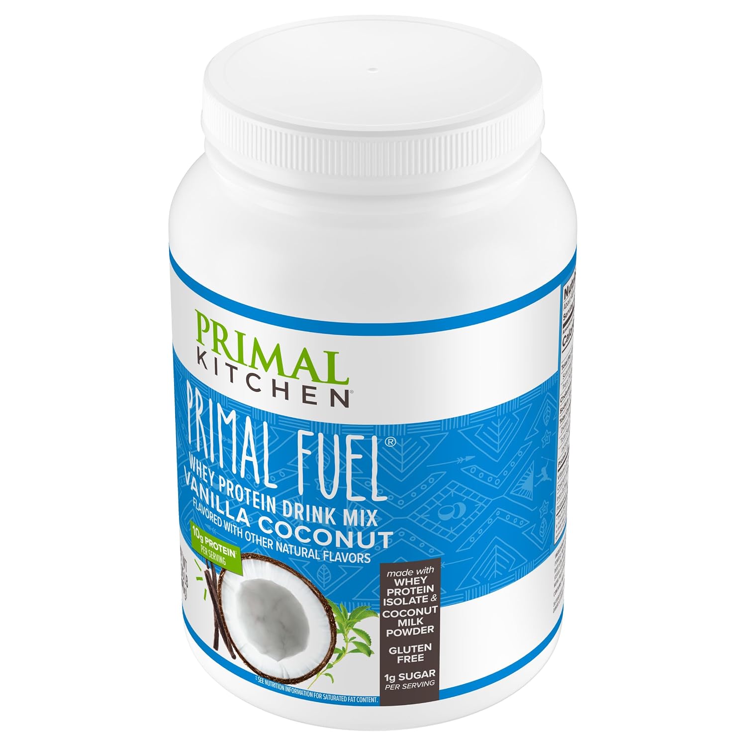 Primal Kitchen Primal Fuel Chocolate Coconut Whey Protein Powder, Gluten and Soy Free, 1.94 Pounds