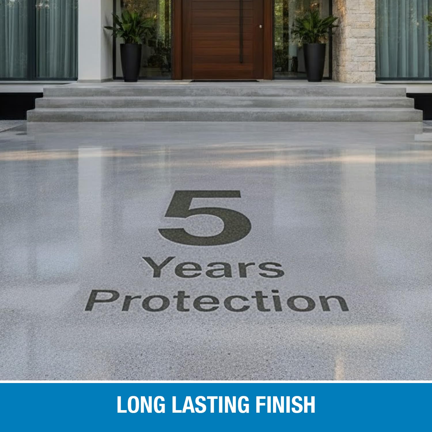 Rain Guard Concrete Sealer 5 Gallon | Ready to Use | Natural Finish | Deep Penetrating Protection Against Water and Salt Damage for All Concrete Surfaces | Silane/Siloxane Waterproofer | Ready To Use, Natural Finish, Clear, Deep Penetrating Protection Ag…