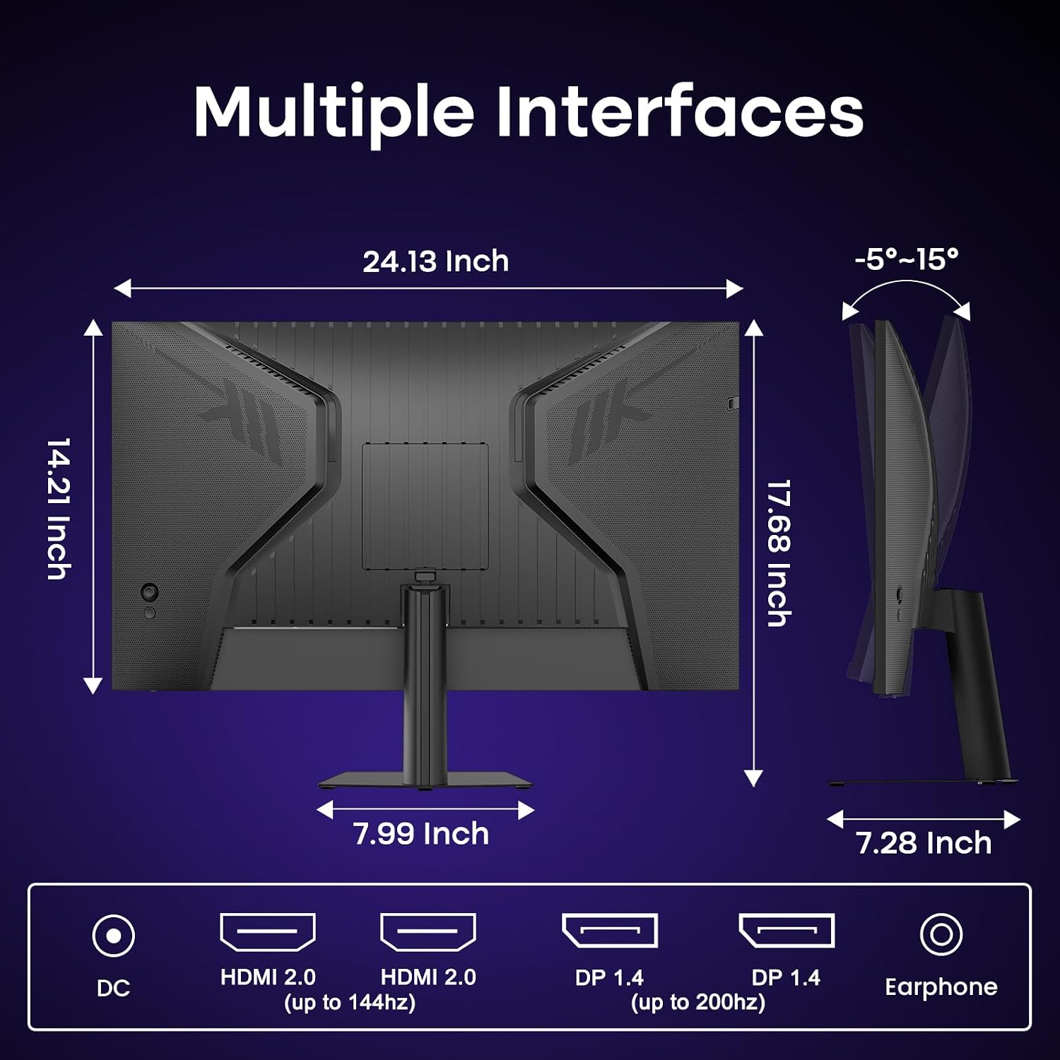 Amzfast 34 Inch Curved Monitor 240Hz UWQHD (3440x1440) Gaming Monitor, 1ms G-SYNC Compatible, 1500R, PIP/PBP, HDR400, 96% DCI-P3, Tilt/Swivel/Height Adjustable, TÜV Rheinland, HDMI 2.1, AMZG34C8 Pro