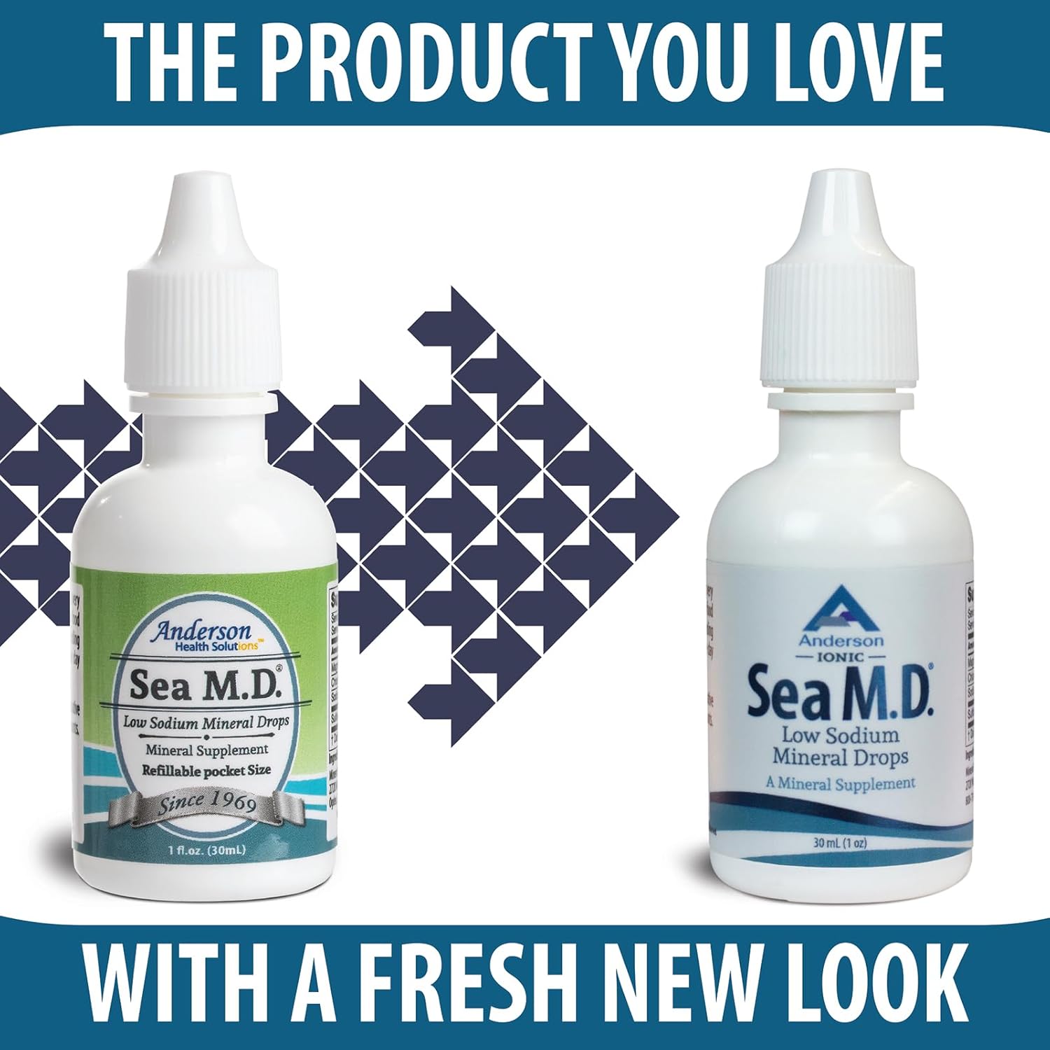Anderson Sea M.D. Concentrated Trace Mineral Drops, 79 Trace Minerals with Magnesium, Sodium and Chloride Electrolytes - Supports Hydration, Energy, Muscles and Bone Health - 4 Fl Oz, 60 Servings