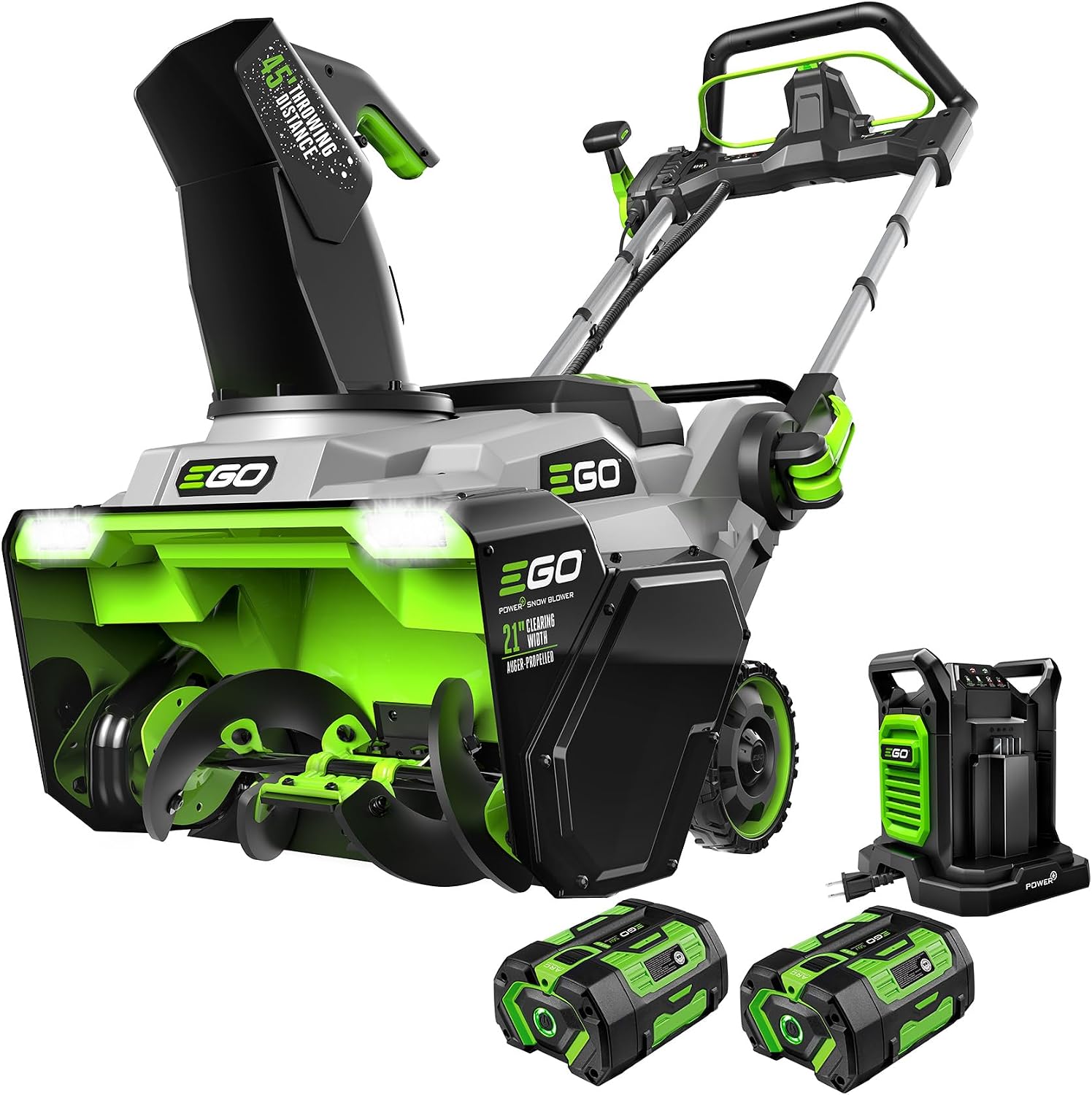 EGO SNT2405 24" Cordless Snow Blower Kit, Self Propelled, w/ 2 7.5Ah Batteries