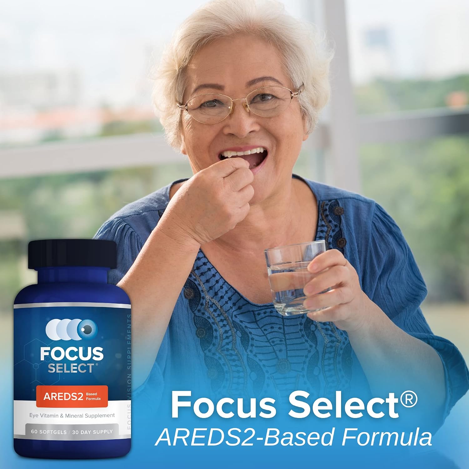 Focus Select AREDS2-Based Eye Vitamin Supplement with Low-Zinc, 180 Count | Lutein and zeaxanthin vision supplement for macular support, doctor-developed, safe for smokers, made in USA, 90-day supply
