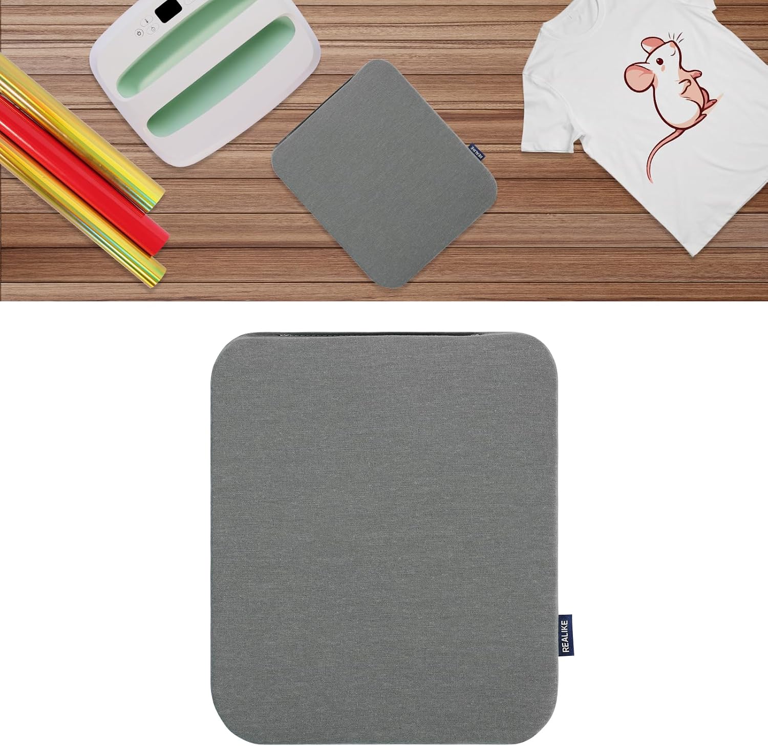 REALIKE Heat Press Mat Compatible with Cricut Easy Press 2/Cricut Easy Press(12X12 inch)