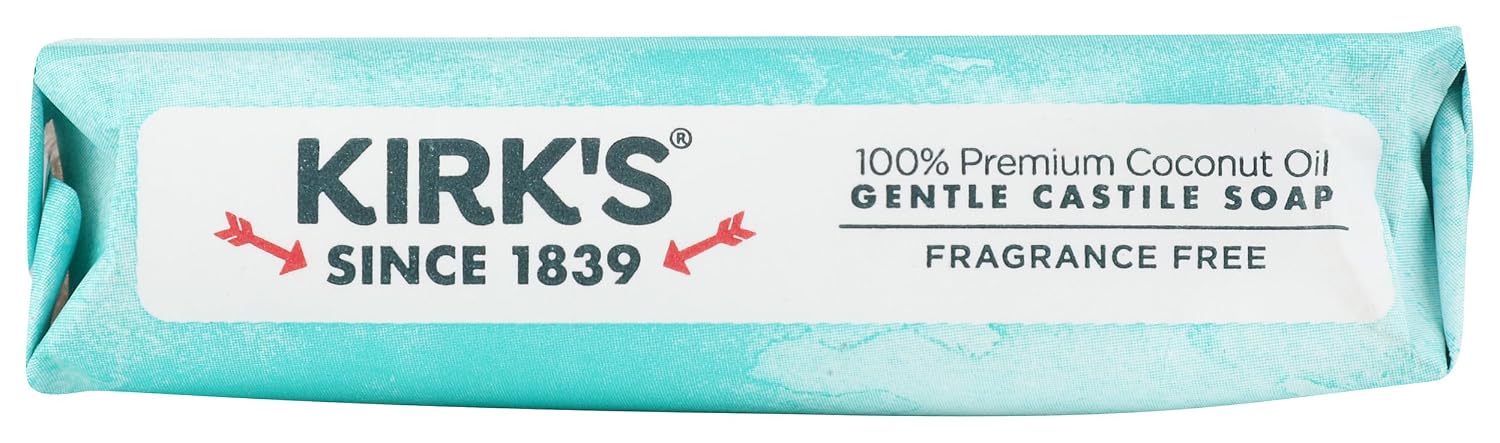 Kirk's Original Coco Castile Soap Fragrance Free 4 oz (Multi-Pack)