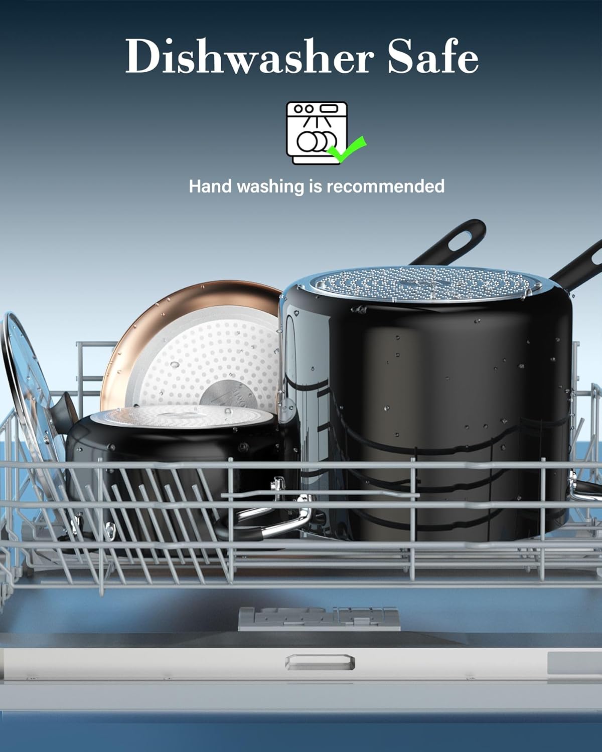 Cook N Home 10.5 Quart Non Stick Stock Pot with Lid, Large Pots for Cooking