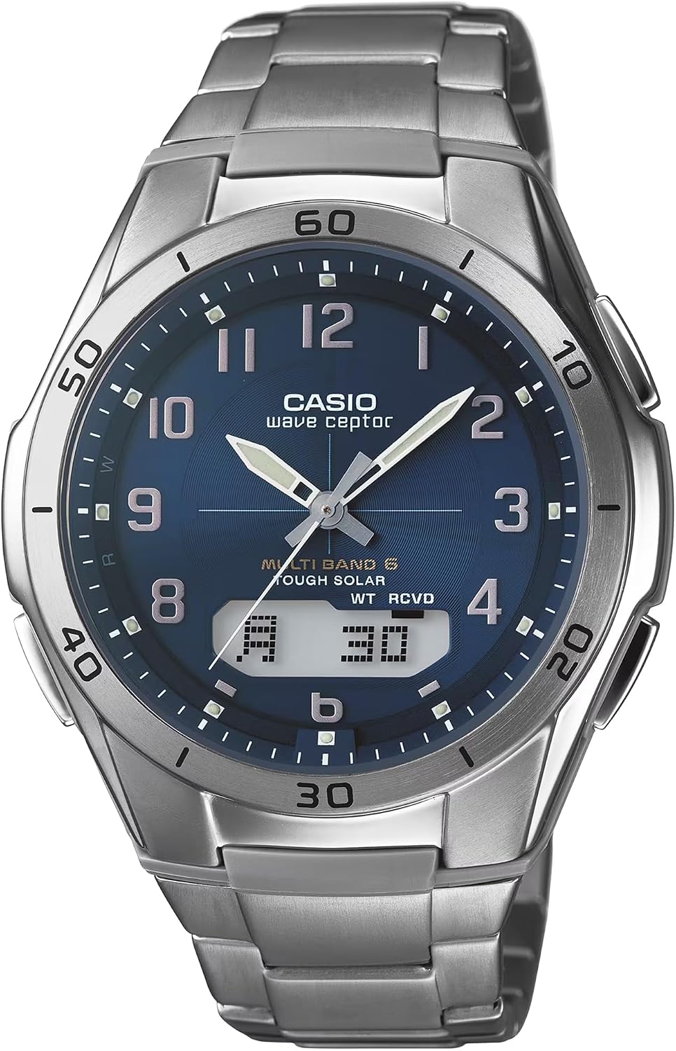 CASIO WVA-M640TD-2AJF Titanium Radio Solar Watch, Mail Order Limited Model, Wave Cepter, Solar Radio, Titanium, Mail Order Limited Men's, Luxury