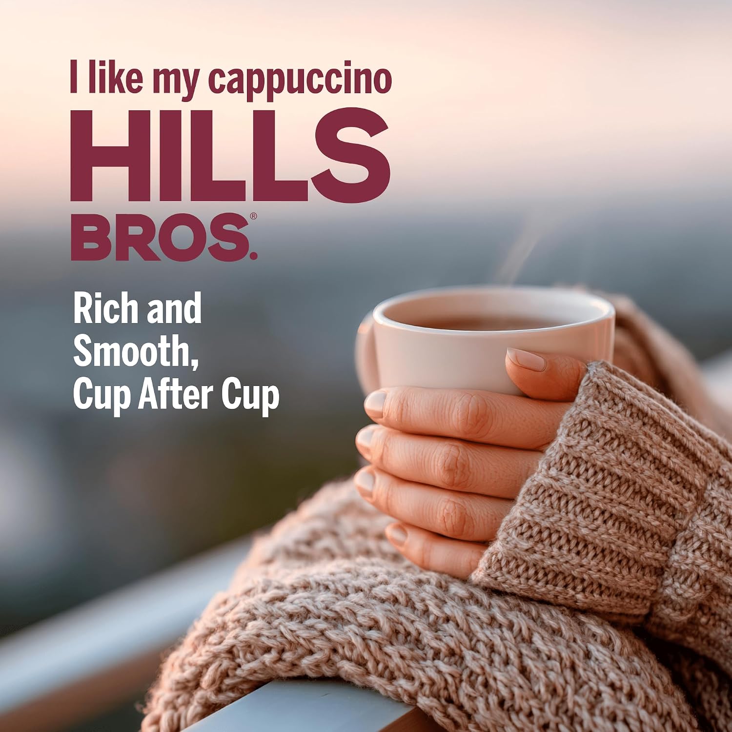 Hills Bros. Cappuccino Mix – Rich, Frothy Coffeehouse-Tasting Instant Drink Mix – Quick and Easy Preparation – Perfect for Hot & Iced Drinks & Creaming Coffee – Double Mocha, 1 Pack of 16oz