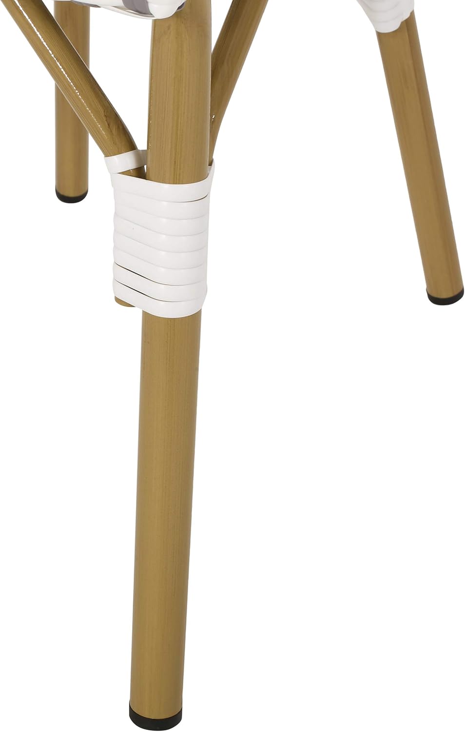 Christopher Knight Home Philomena Outdoor French Bistro Chair (Set of 4), Black + White + Bamboo Print Finish