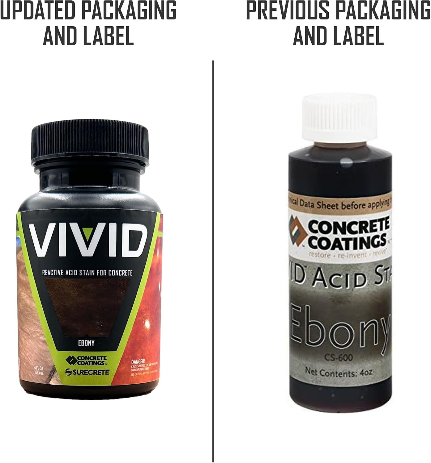 CC Concrete Coatings Vivid Acid Stain for Concrete | Weathered Terracotta | 4 oz Tester