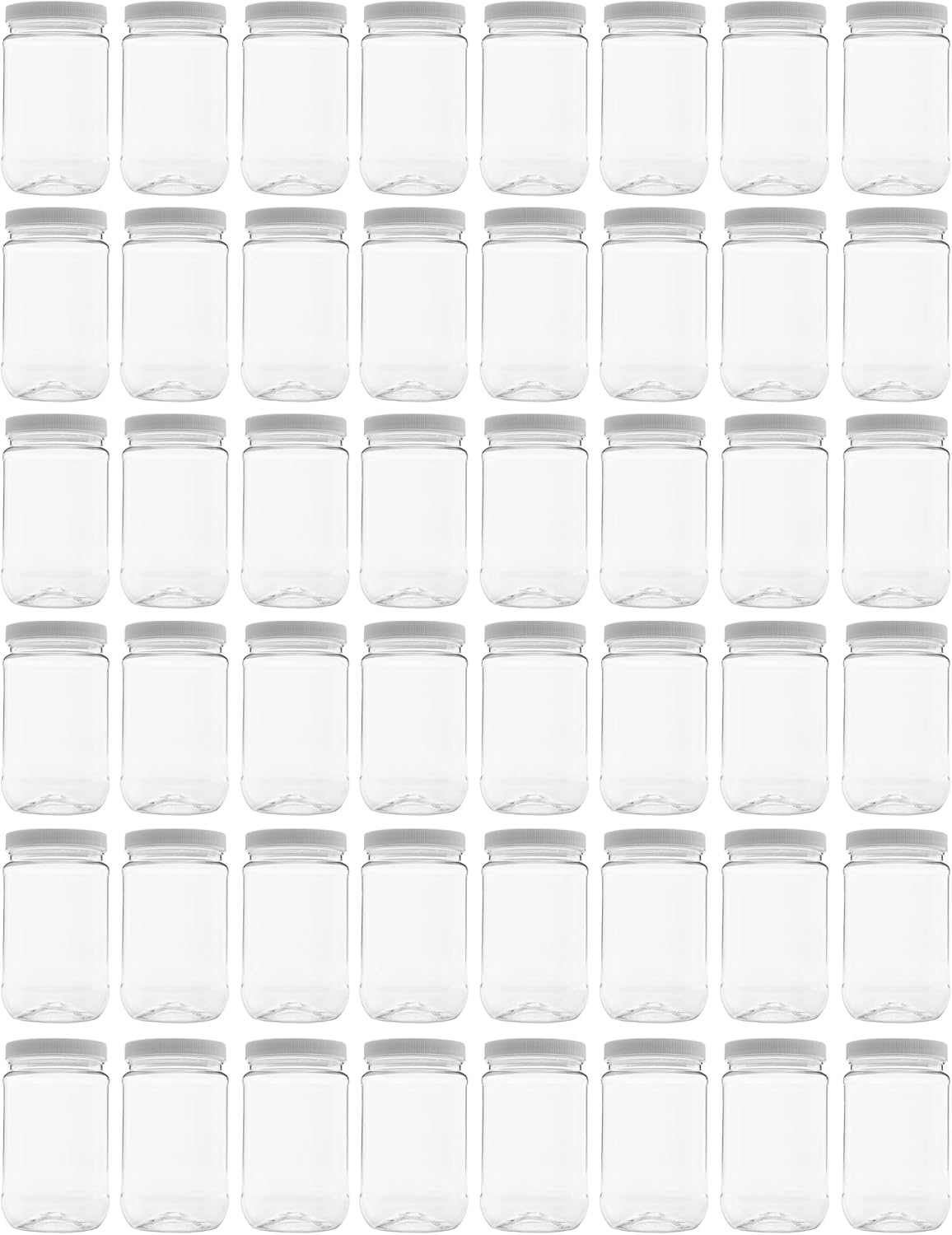 1 Pack - 128 oz (1 Gallon) Plastic Storage Jars with 110-400 Leak Proof Black Lids, Food Grade, BPA Free, Hand Wash Only (128oz, BLK, 1PK)