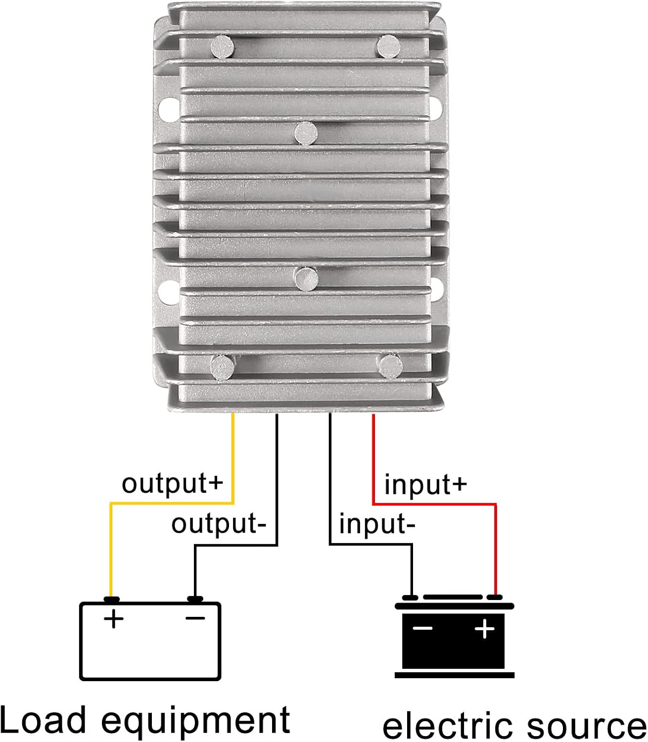uxcell Power Voltage Converter DC12V/24V to DC6V 20A 120W Waterproof Voltage Convert Transformer