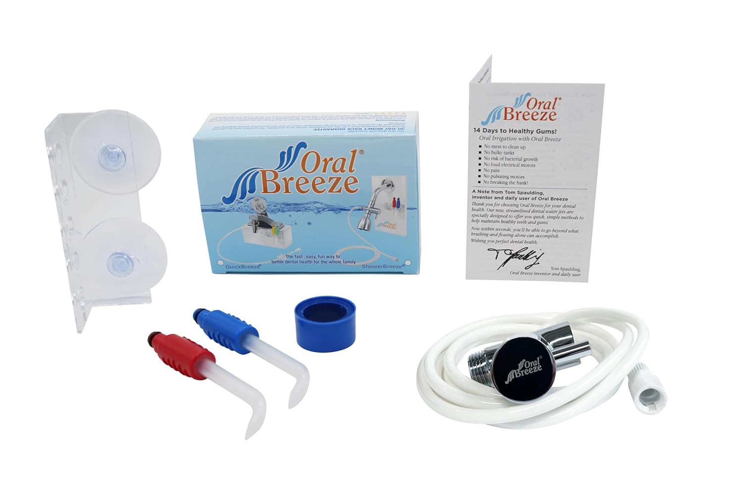 Oral Breeze ShowerBreeze | Oral Irrigator | Water Flosser | Cleaner for Braces, Gums, Implants | Shower-Powered, No Batteries