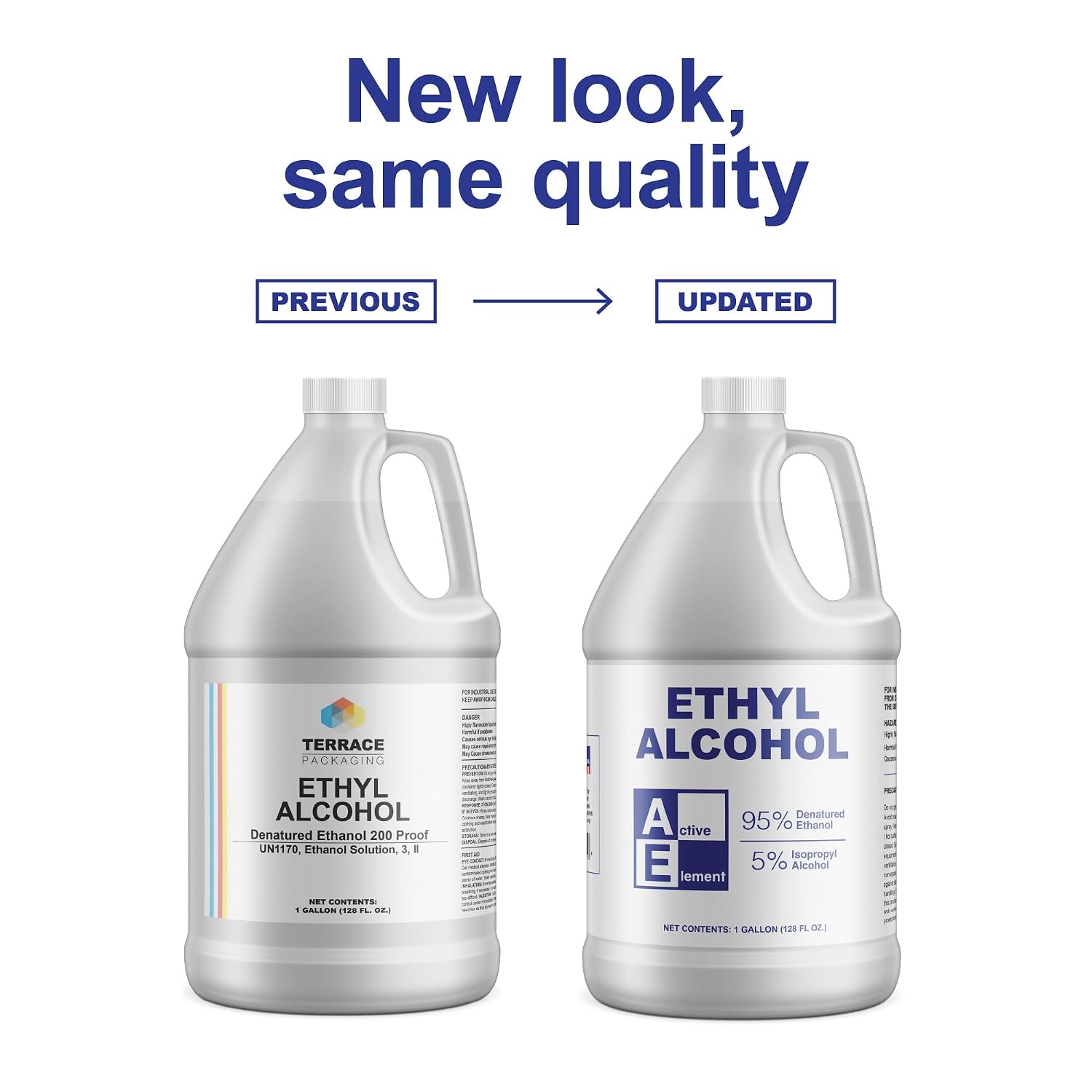 Ethyl Alcohol (Ethanol) 95% Denatured – 1 Gallon – High Purity Multi-Use Solvent – Lab, Electronics