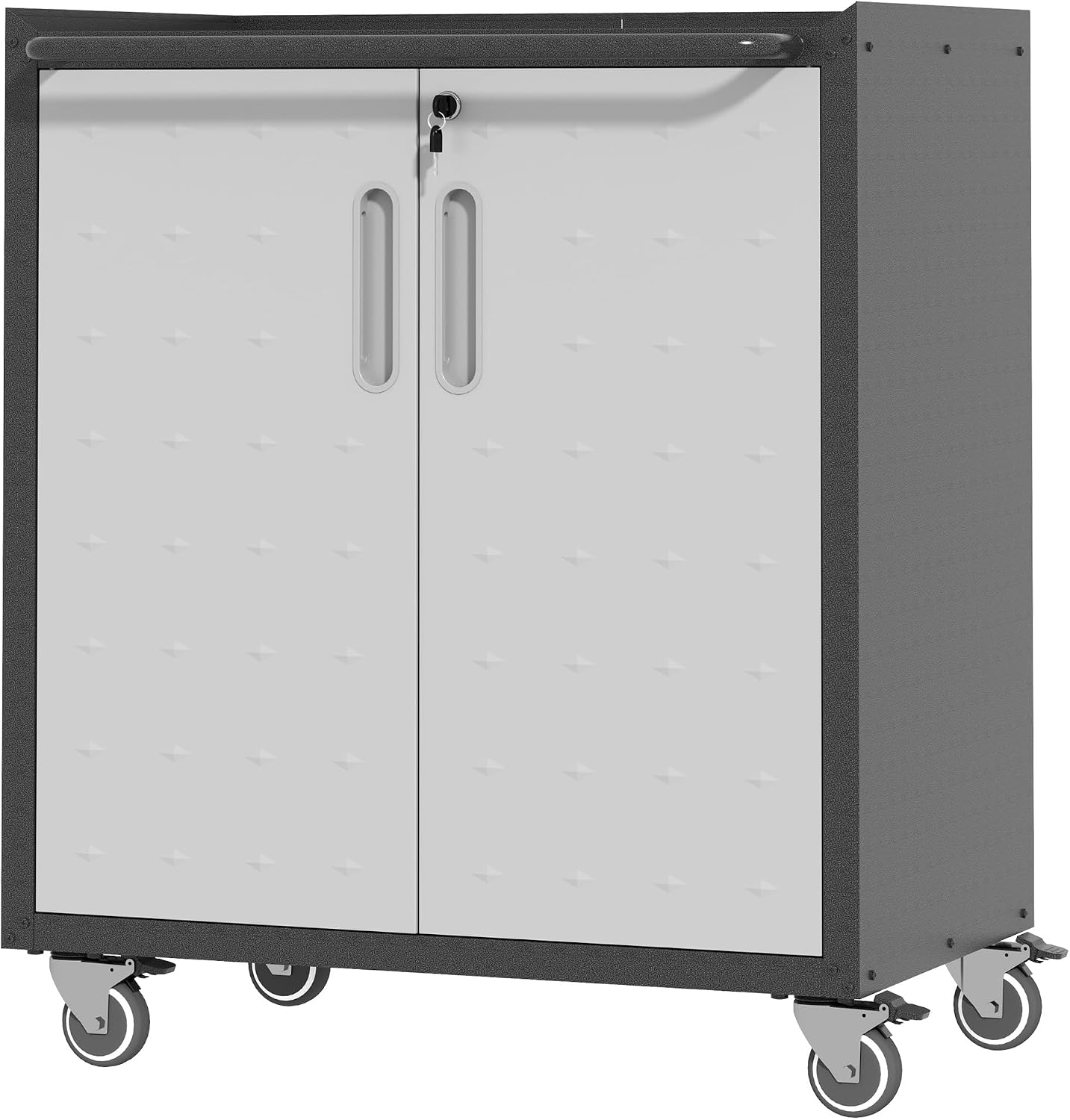 Metal Storage Cabinet for Garage, Tool Cabinet, Utility Cabinet | Wheeled, Rolling Tool Cabinet, 6 Drawers, Top Countertop, Pegboard, Assembly Required, Black