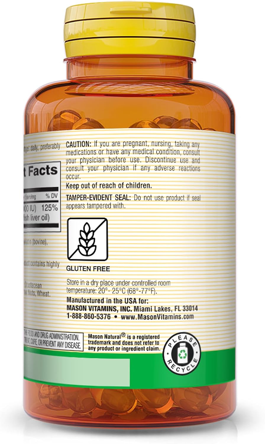 MASON NATURAL Vitamin D3 2000 IU Ultra Strength, 180 Day Supply