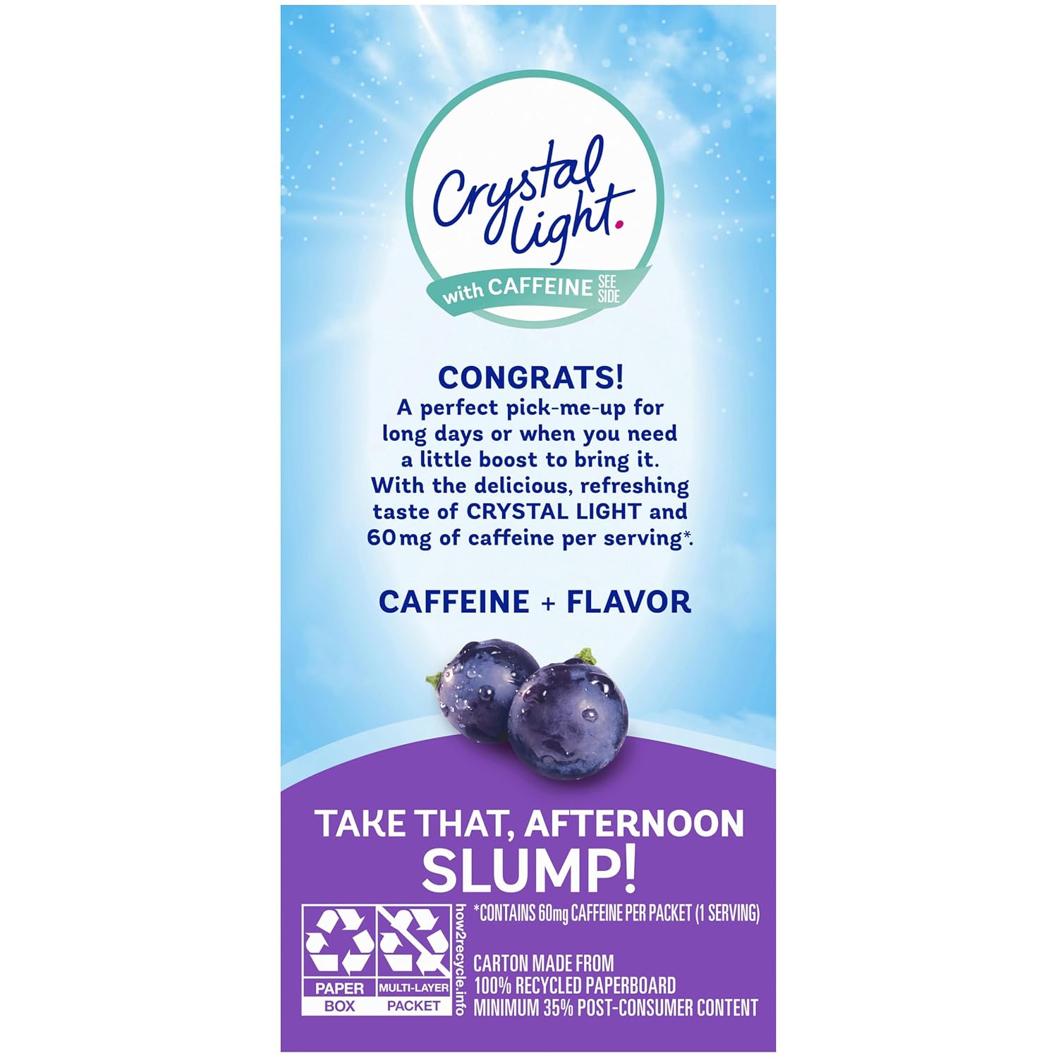 Crystal Light Drink Mix, 6 Pitcher Packets Concord Grape , 2.01 oz | for Flavorful Hydration and Shareable Refreshment Zero Sugar, Low Calorie No Caffeine