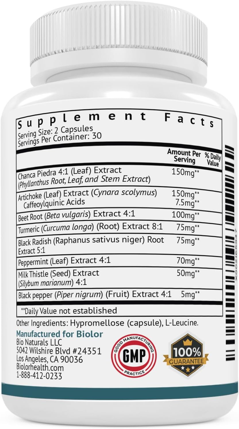 Gallbladder Cleanse with Chanca Piedra and Artichoke Extract | Gallbladder supplements for gallbladder health, digestive system and liver support
